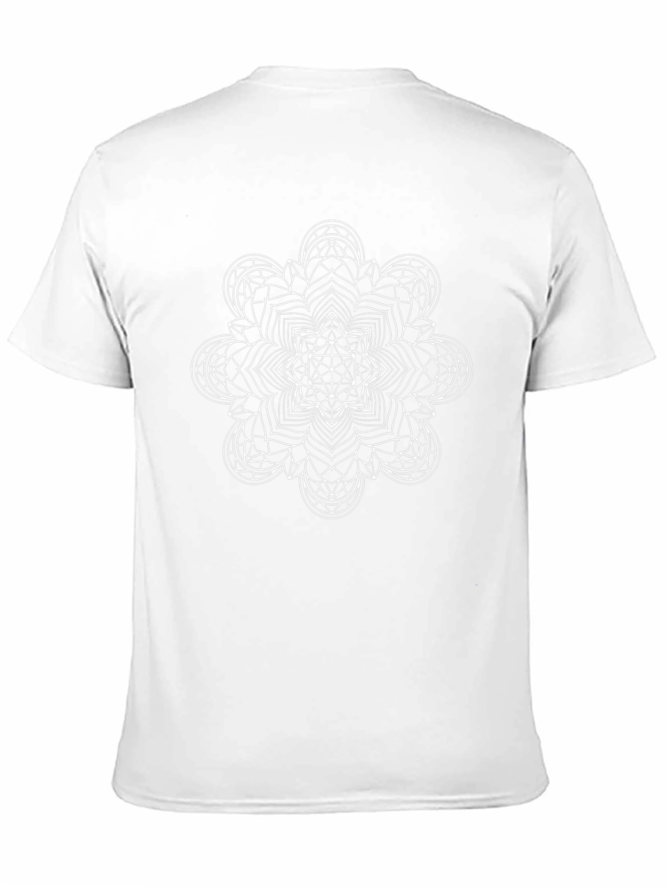 Geometric Mandala Graphic Tee - Black