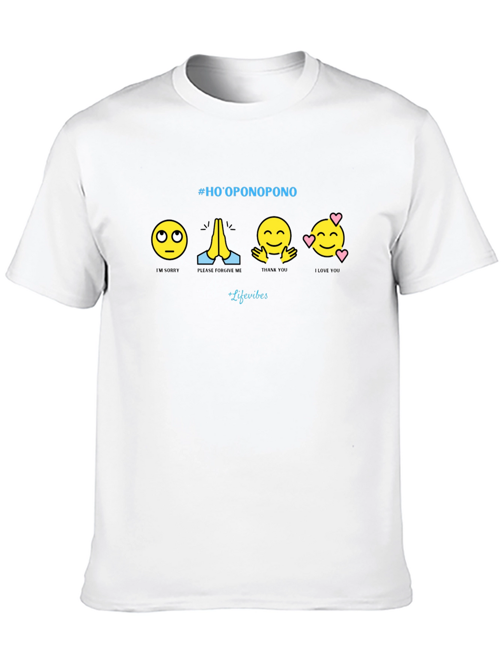 Hooponopono Emoji T-Shirt - Black Graphic Tee