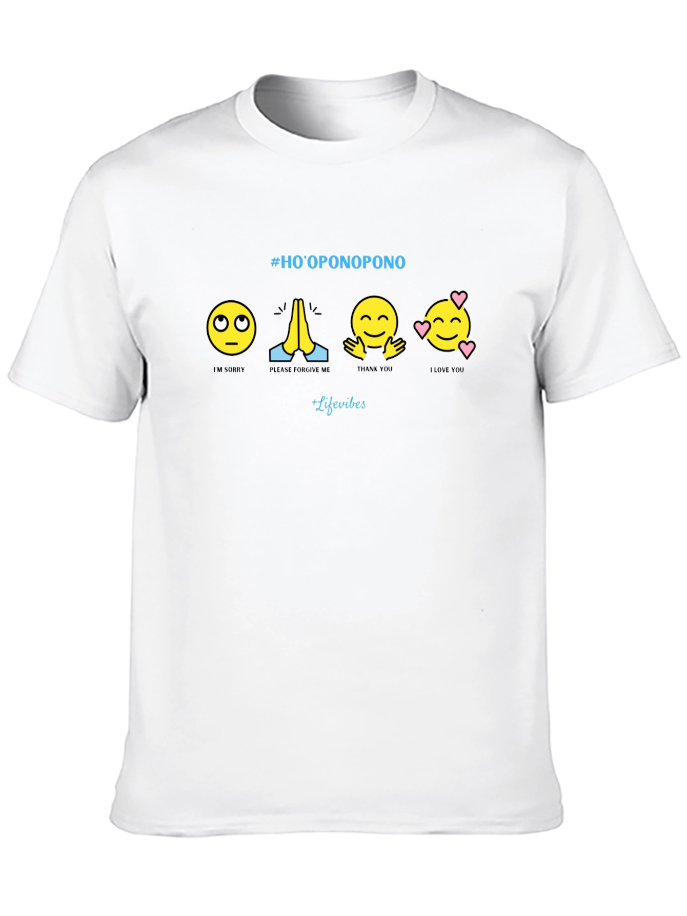 Hooponopono Emoji T-Shirt - Black Graphic Tee