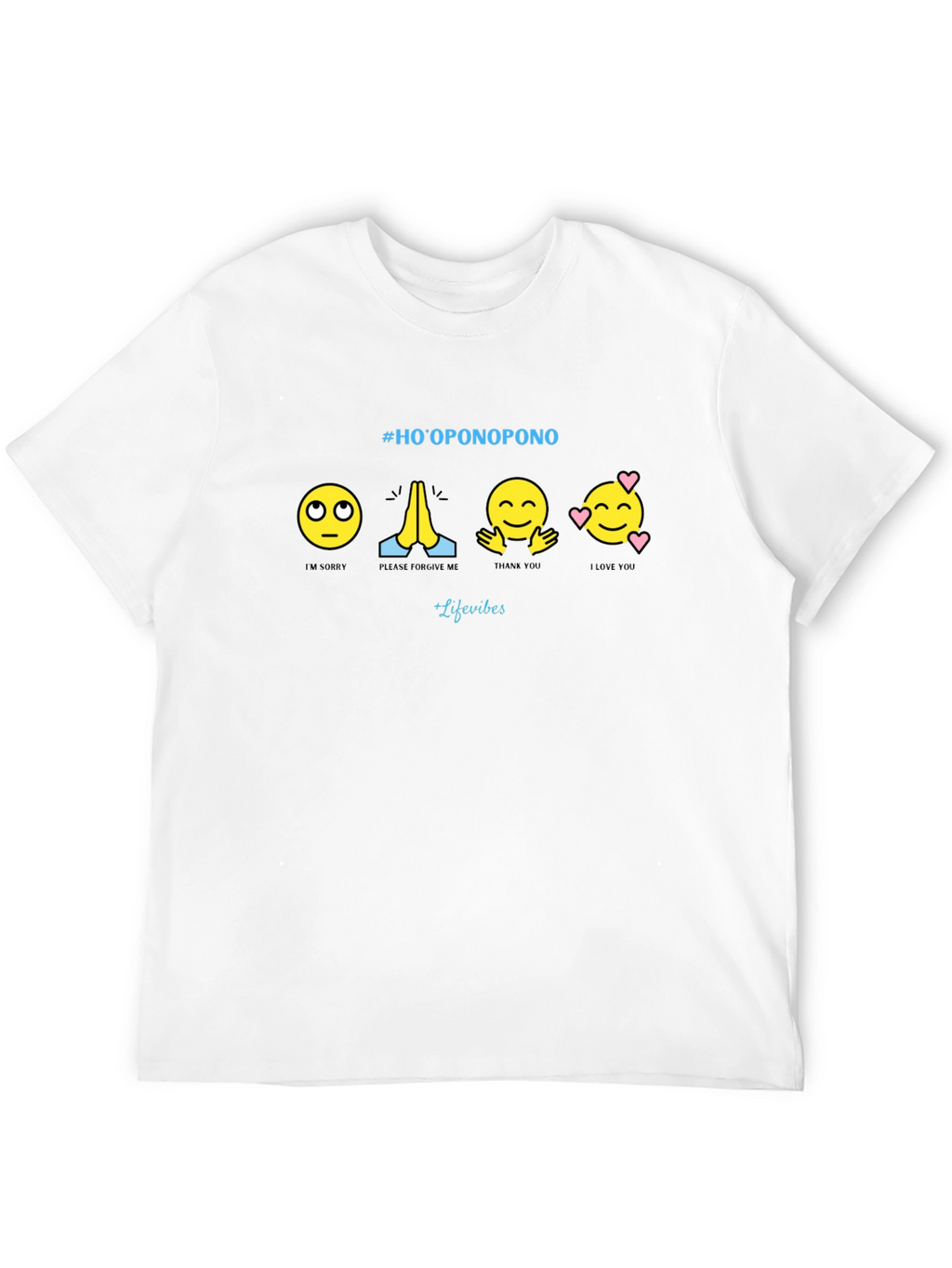 Hooponopono Emoji T-Shirt - Black Graphic Tee