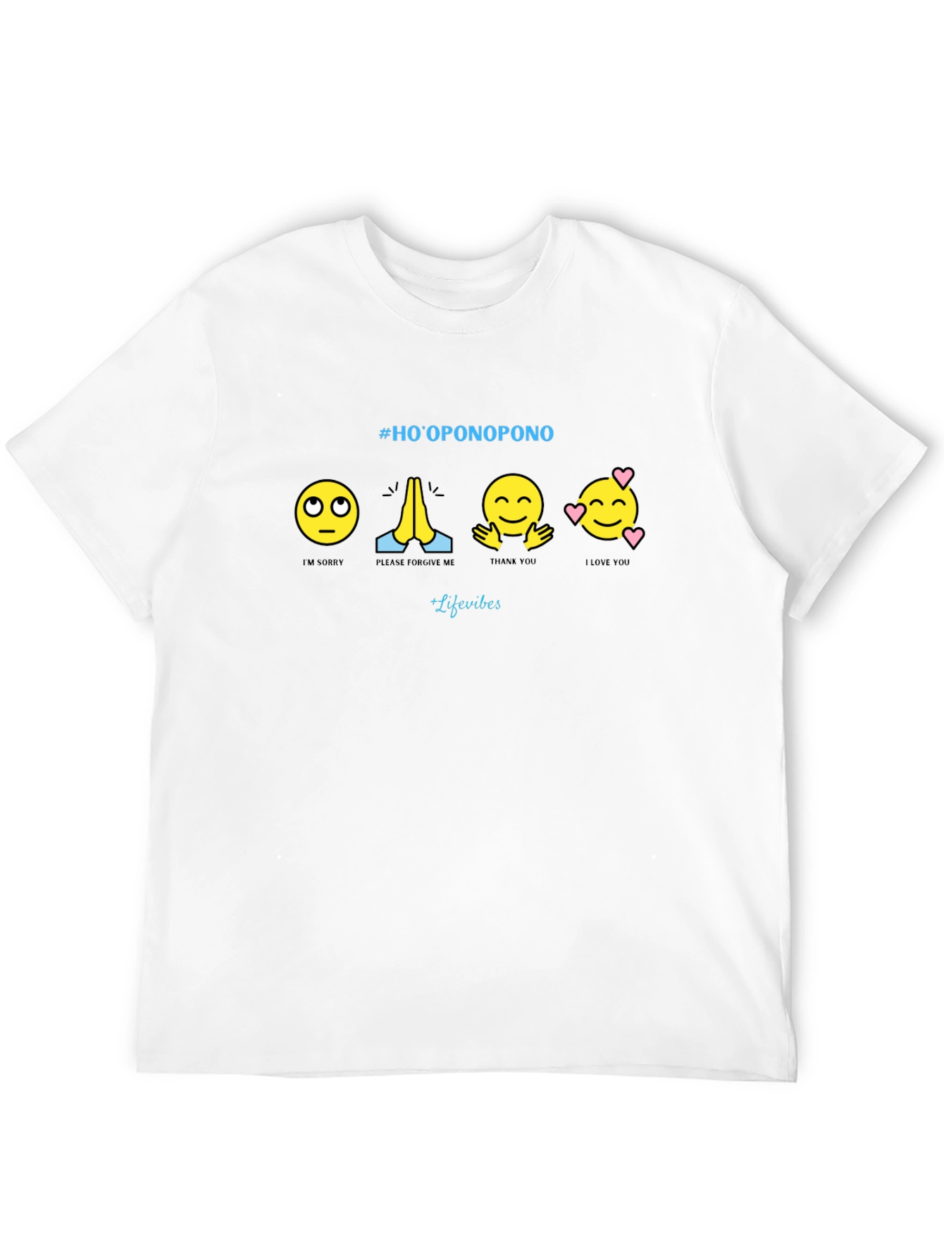 Hooponopono Emoji T-Shirt - Black Graphic Tee