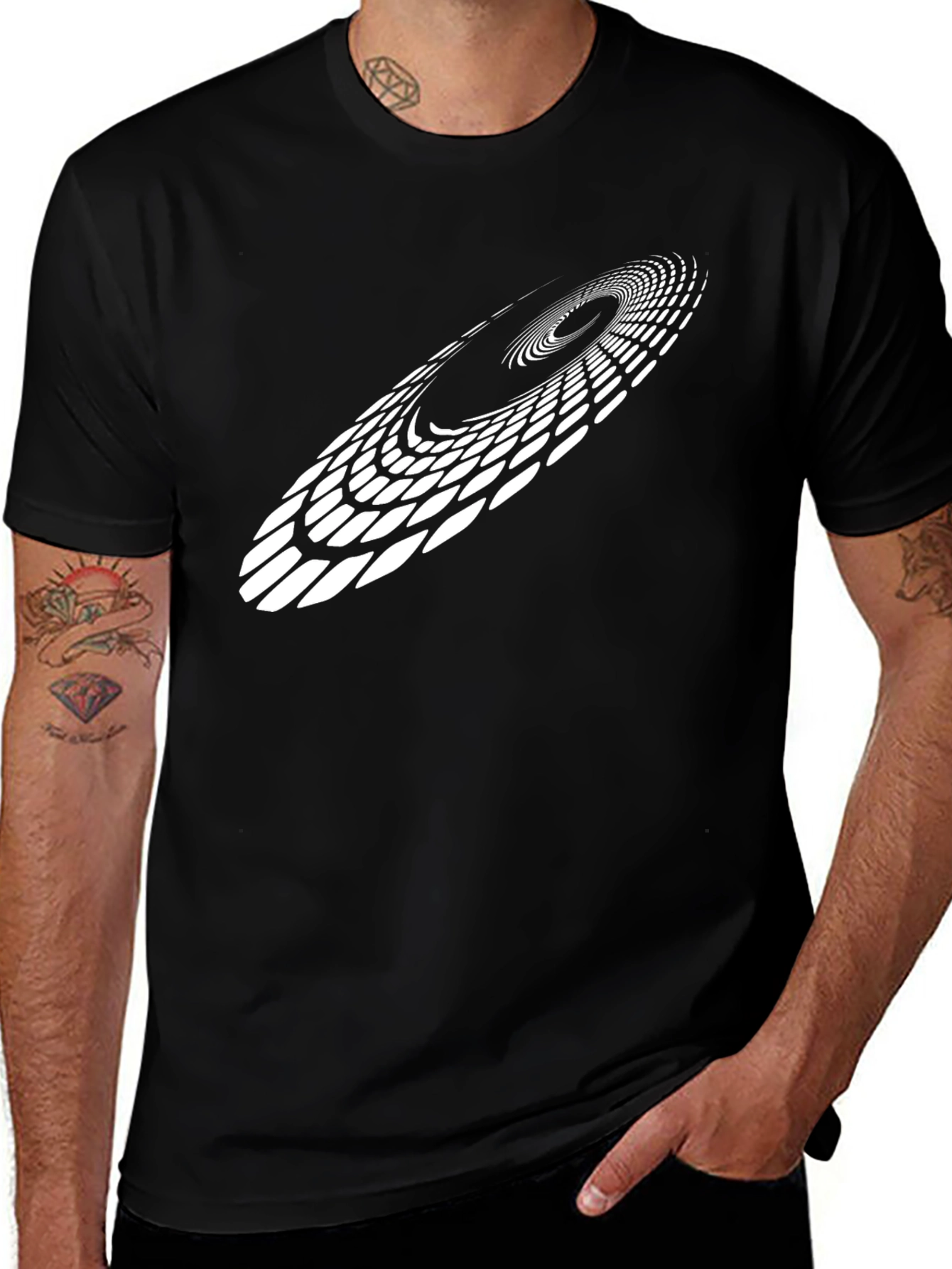 Abstract Optical Illusion Graphic Tee
