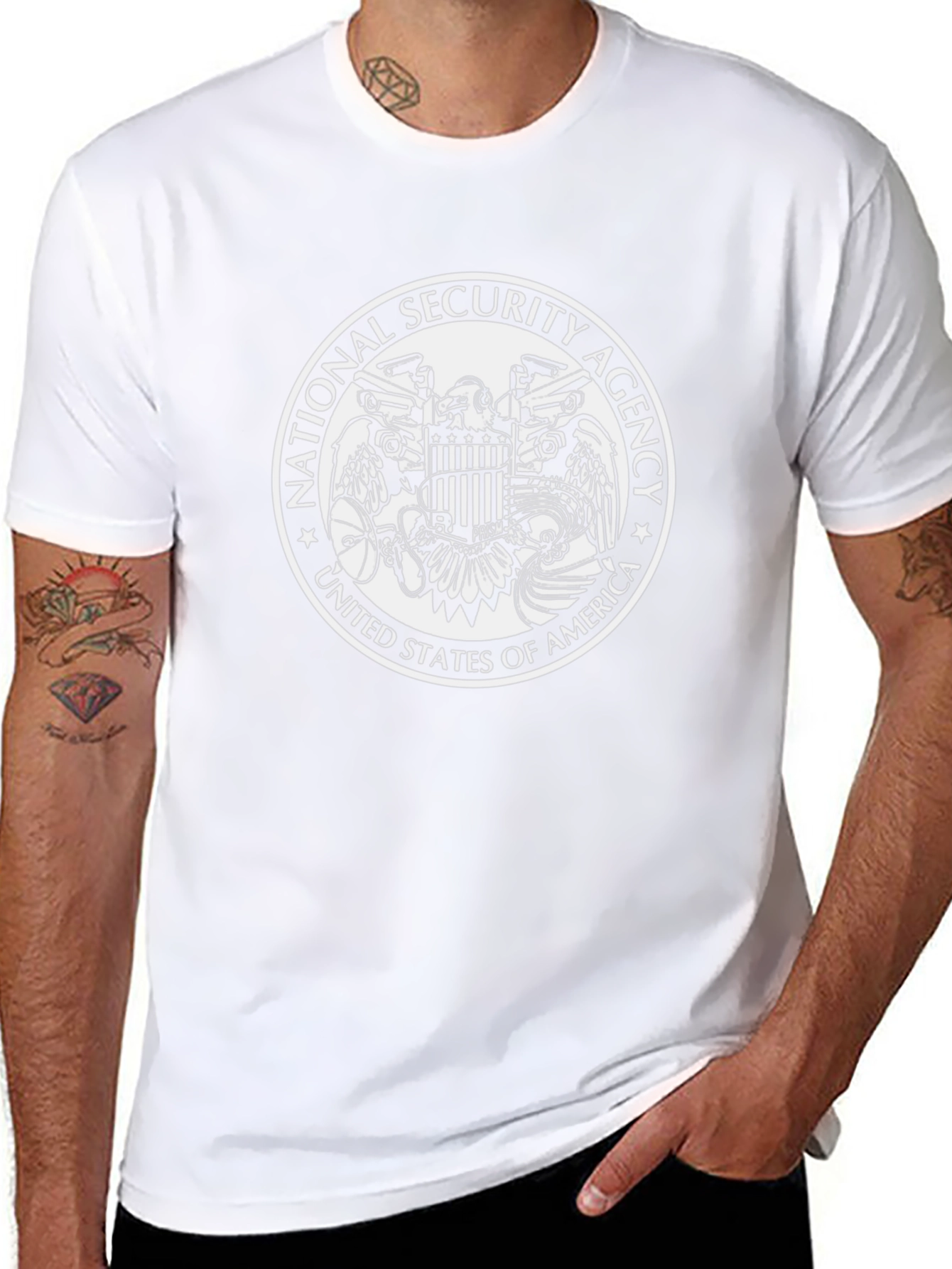 NSA Seal Graphic T-Shirt - Black