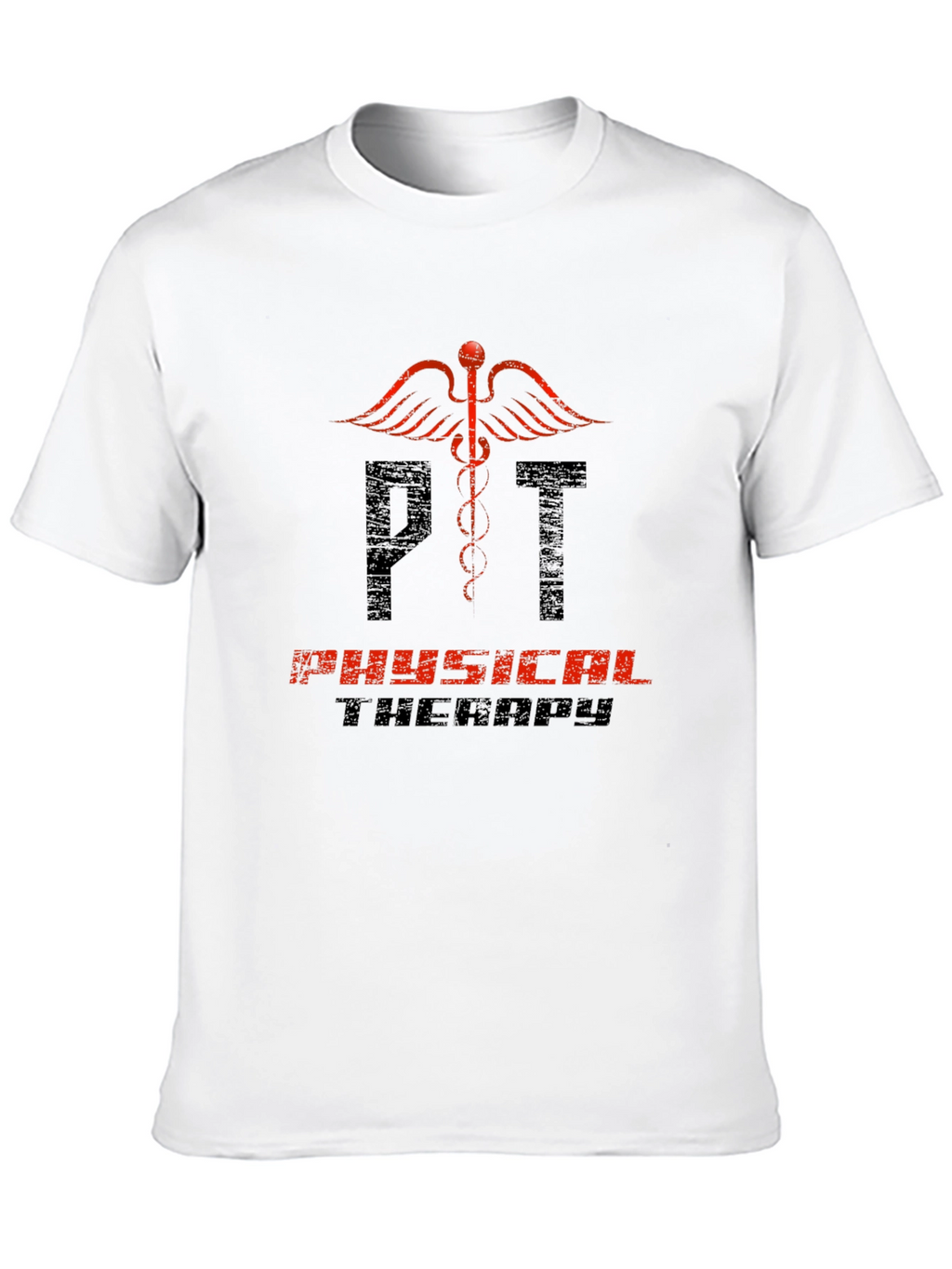 PT Physical Therapy Caduceus Black T-Shirt