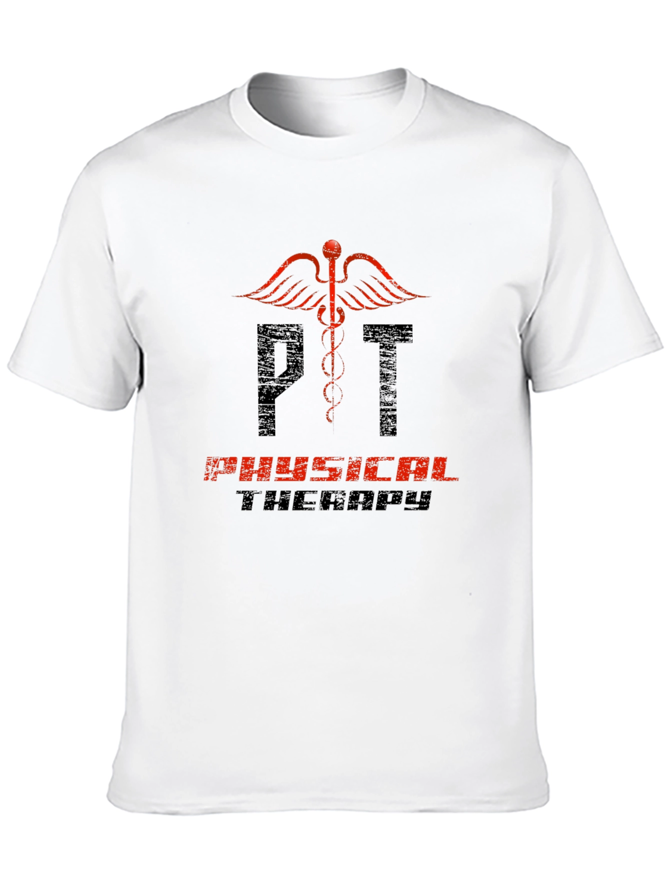 PT Physical Therapy Caduceus Black T-Shirt