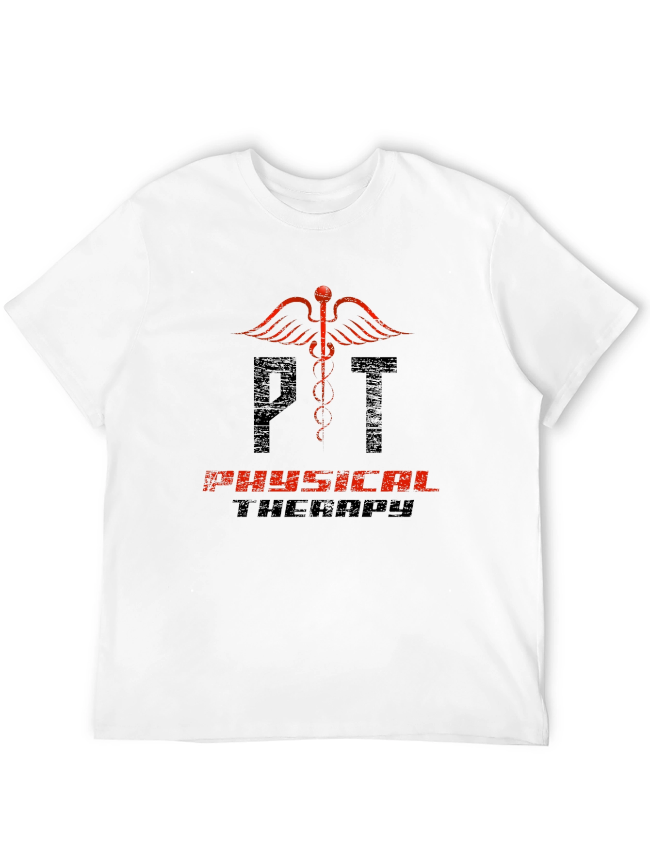 PT Physical Therapy Caduceus Black T-Shirt