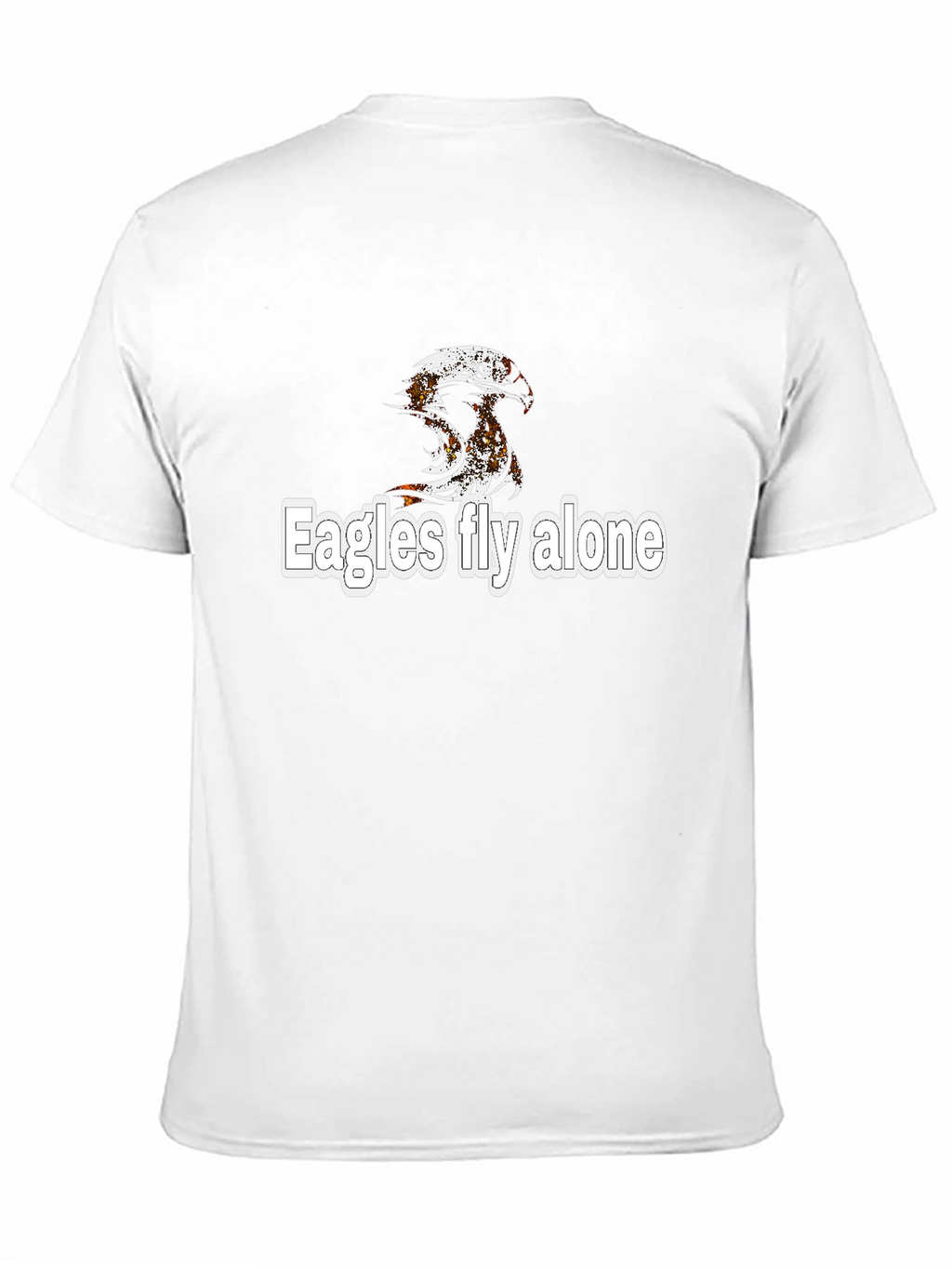Eagles Fly Alone Graphic Black T-Shirt