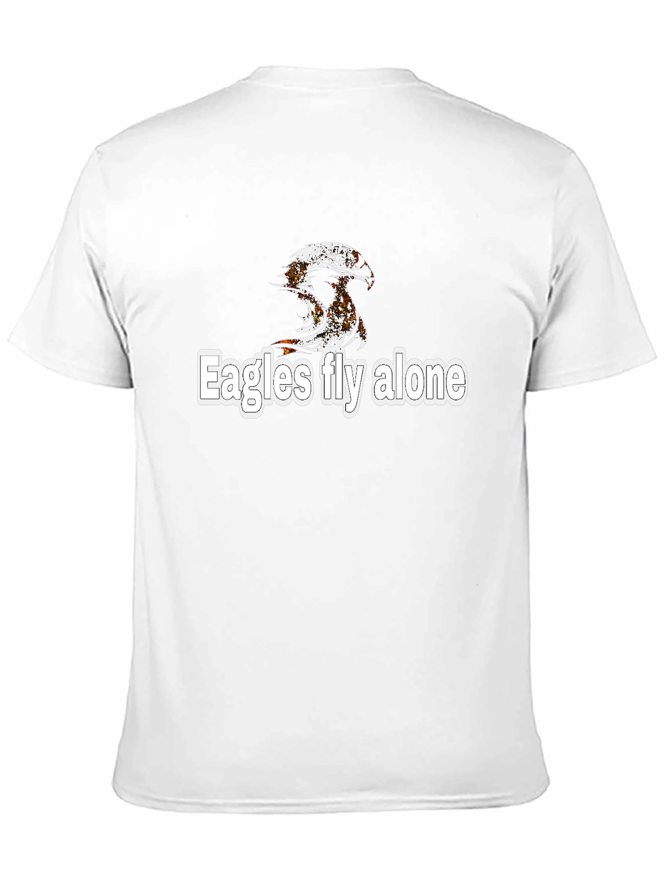 Eagles Fly Alone Graphic Black T-Shirt