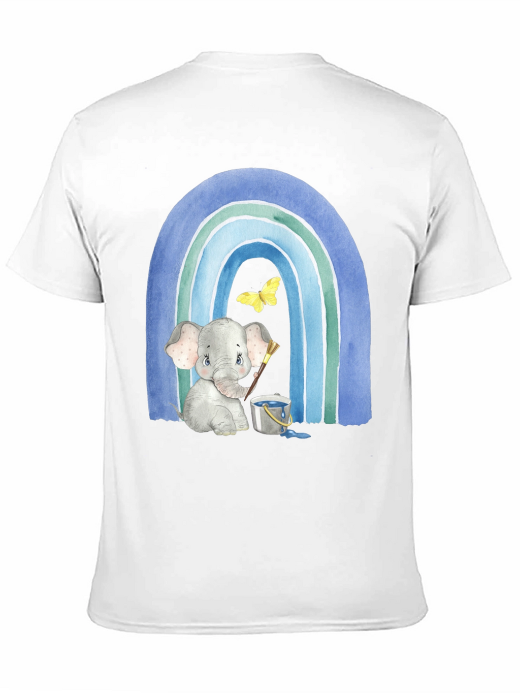 Elephant Painting Rainbow Graphic Tee