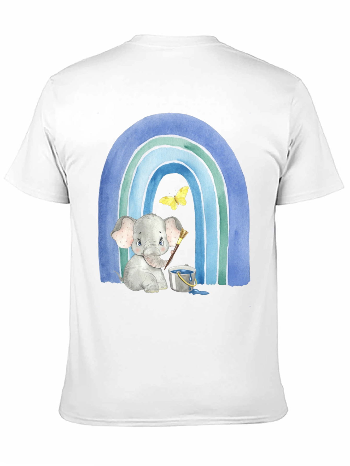 Elephant Painting Rainbow Graphic Tee