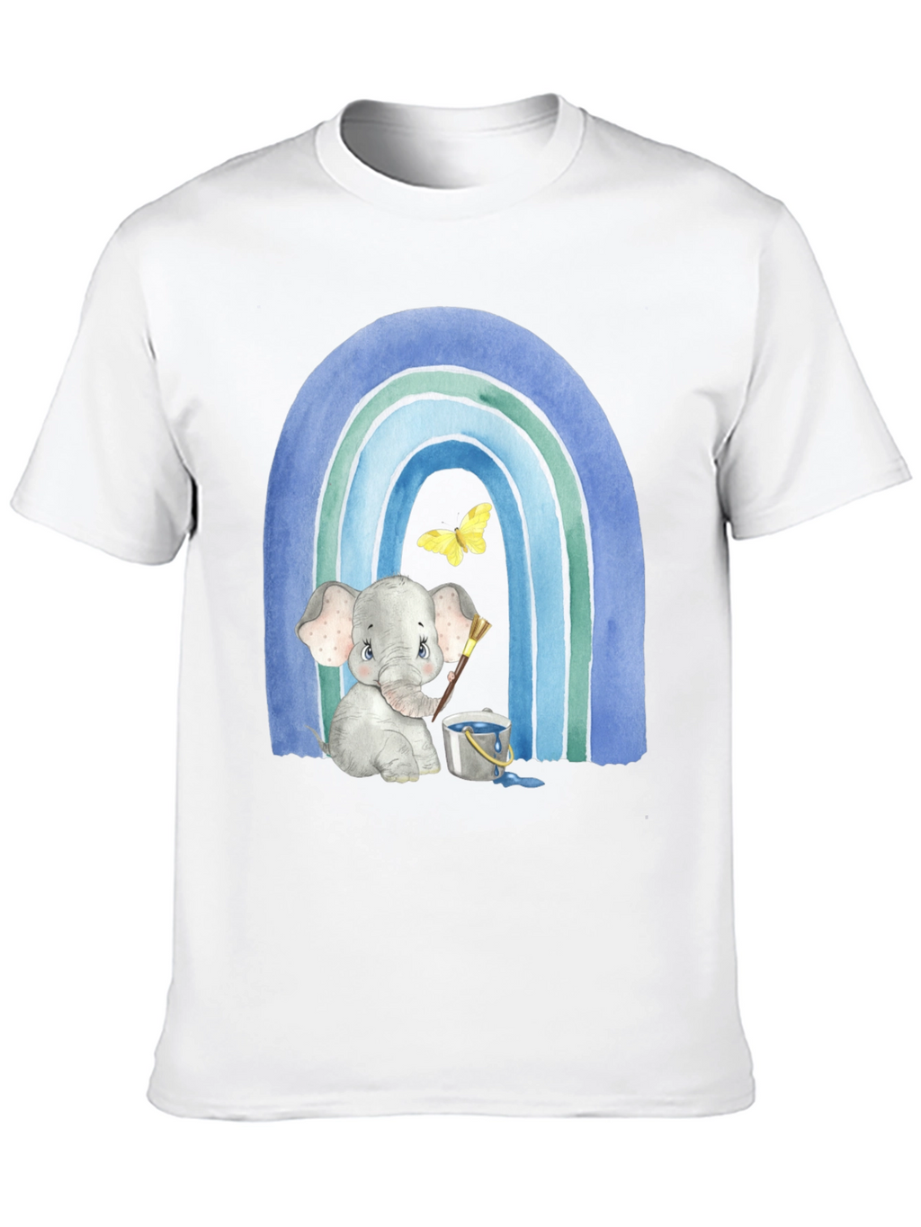 Elephant Painting Rainbow Graphic Tee