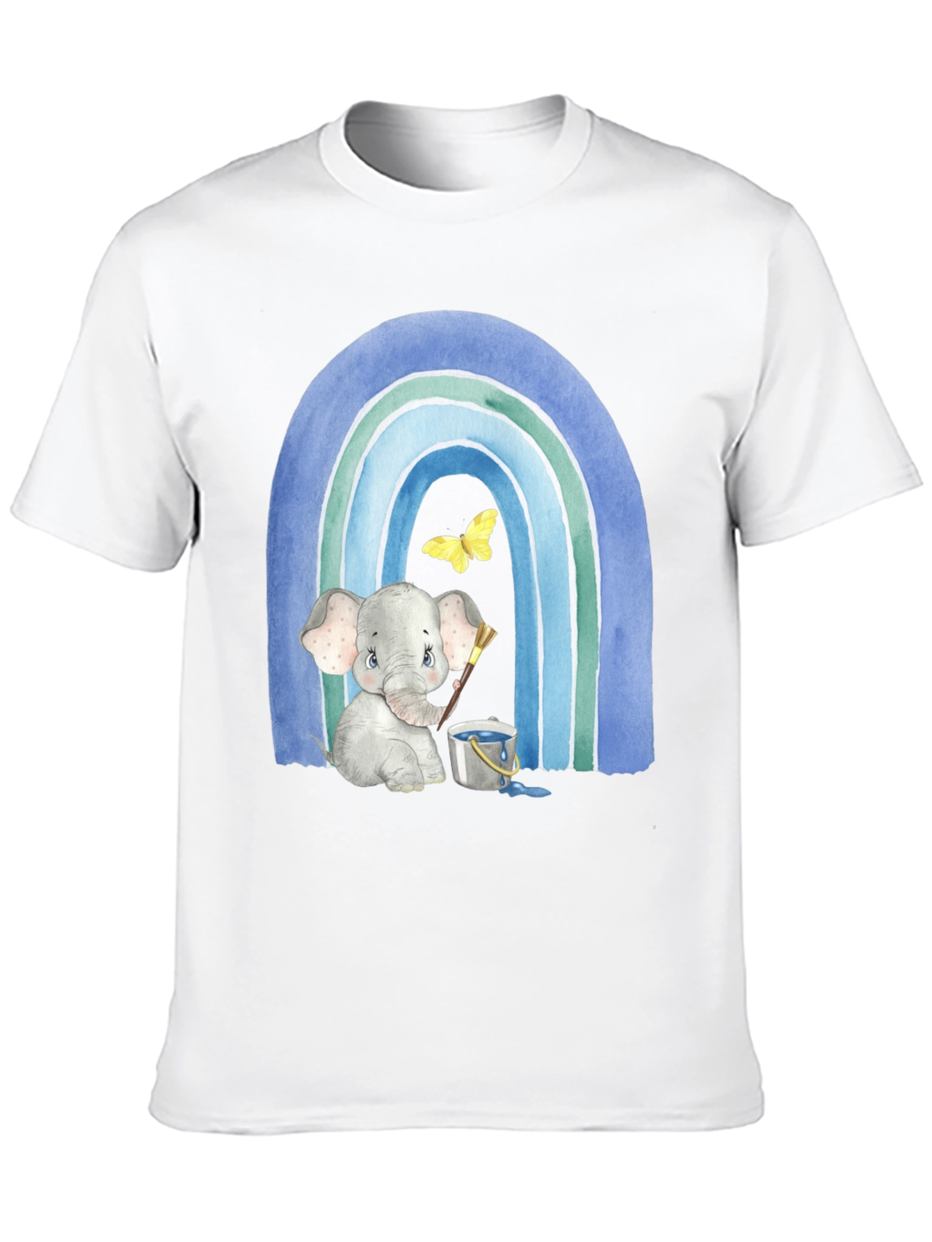Elephant Painting Rainbow Graphic Tee