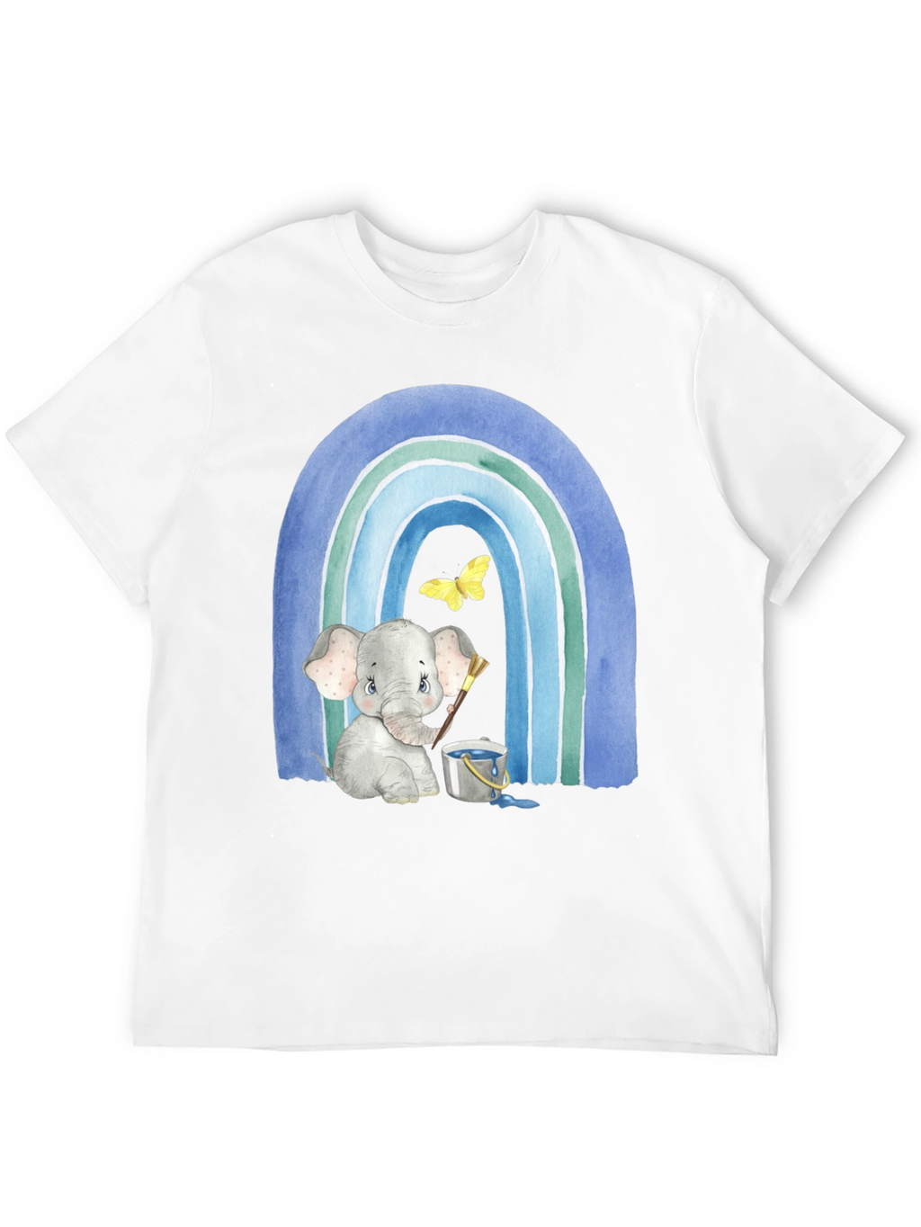 Elephant Painting Rainbow Graphic Tee