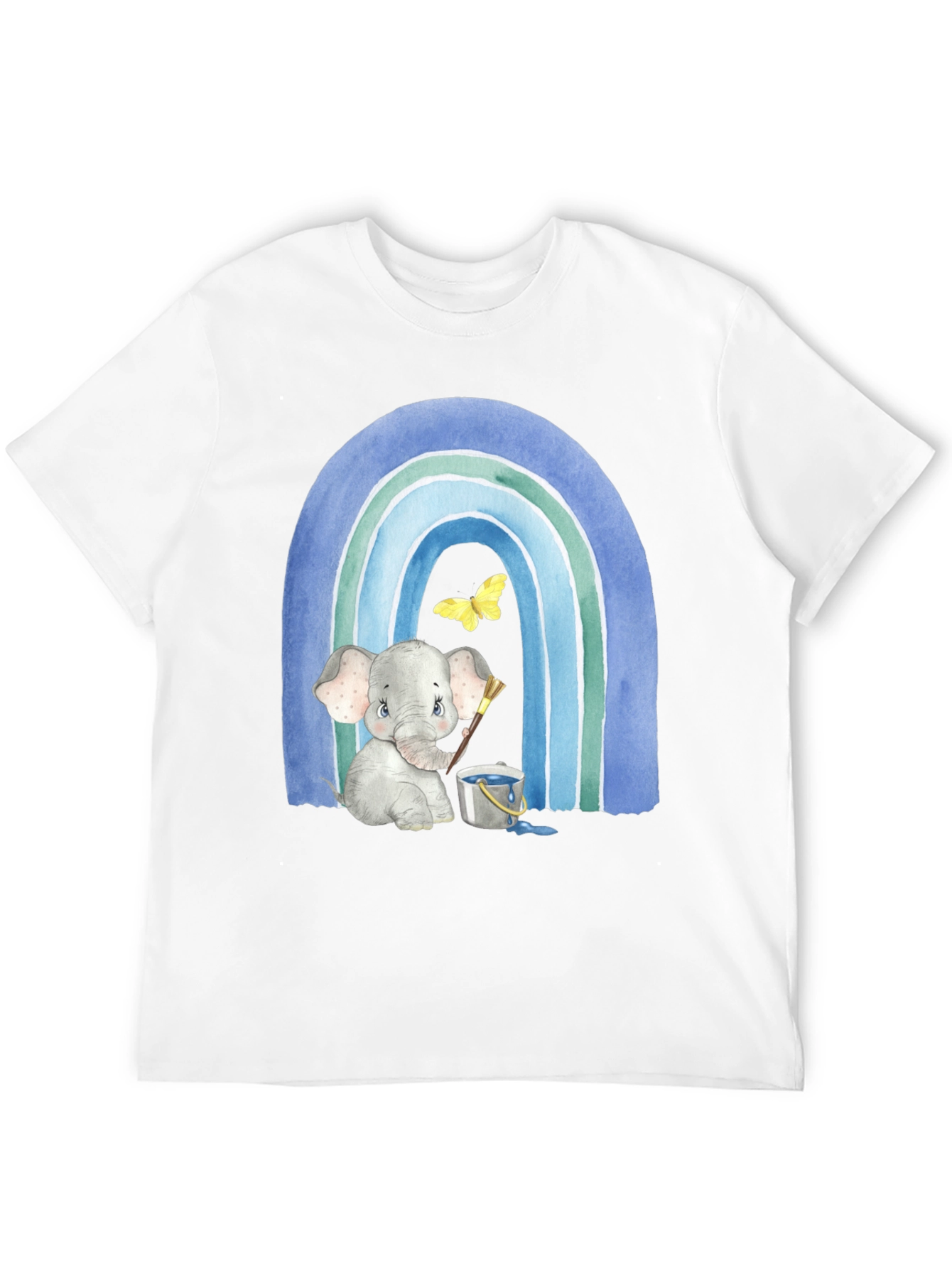 Elephant Painting Rainbow Graphic Tee