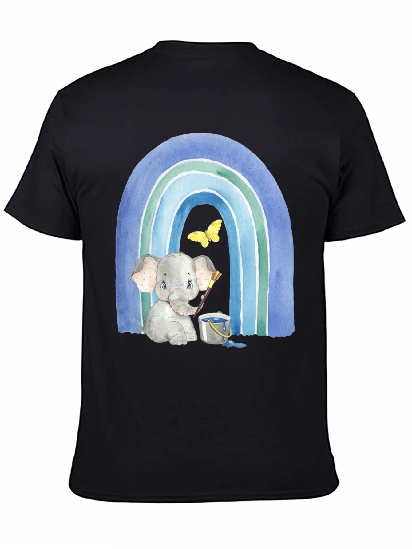 Elephant Painting Rainbow Graphic Tee