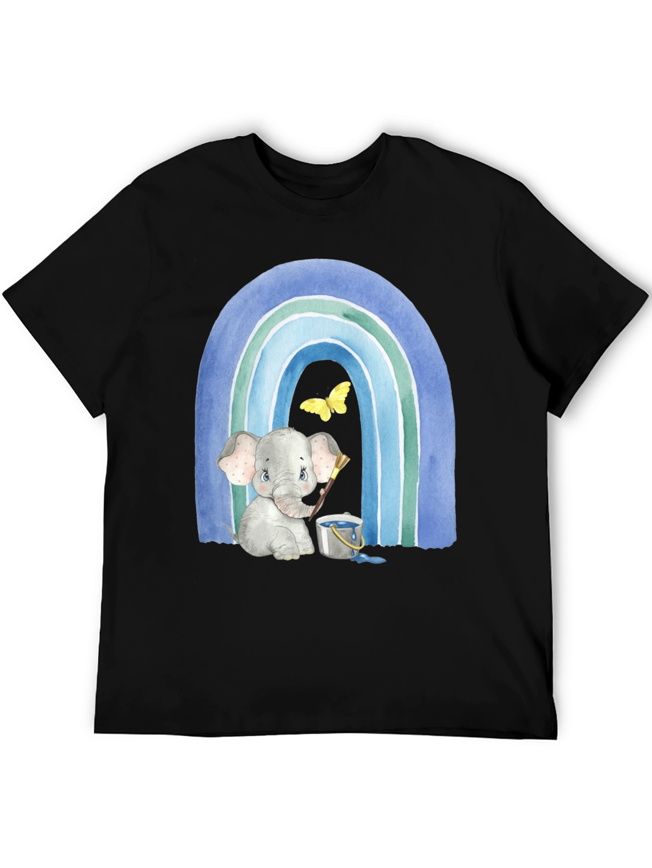 Elephant Painting Rainbow Graphic Tee