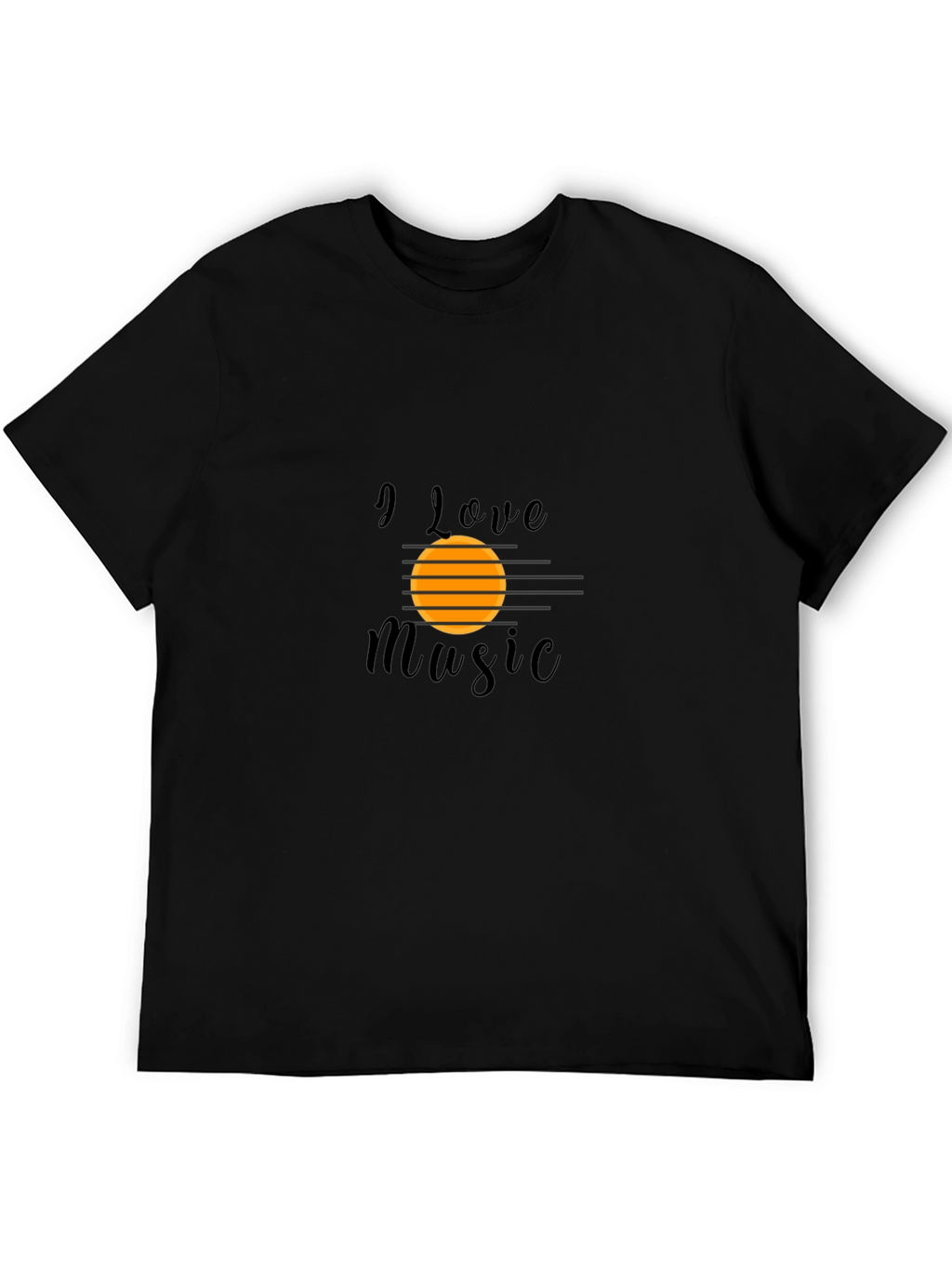 I Love Music Black T-Shirt