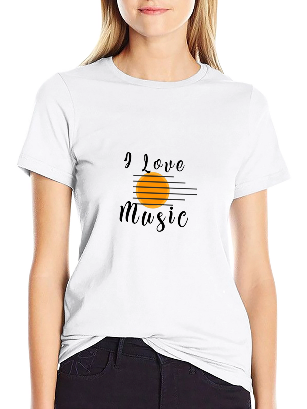 I Love Music Black T-Shirt