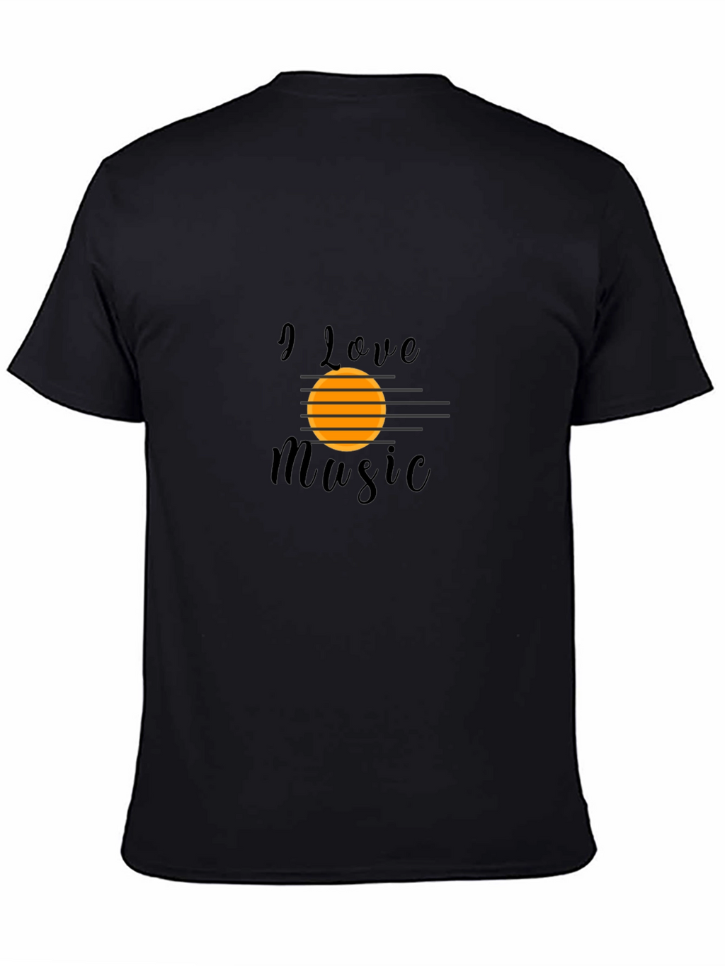 I Love Music Black T-Shirt