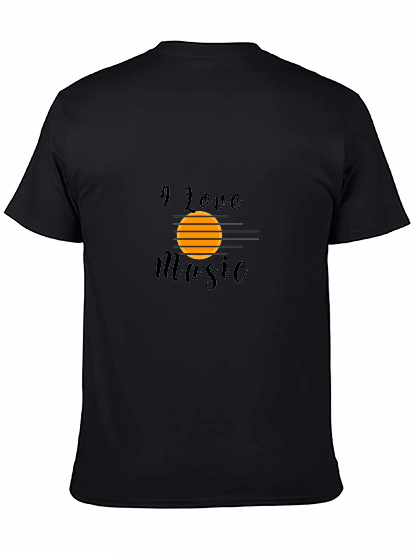 I Love Music Black T-Shirt