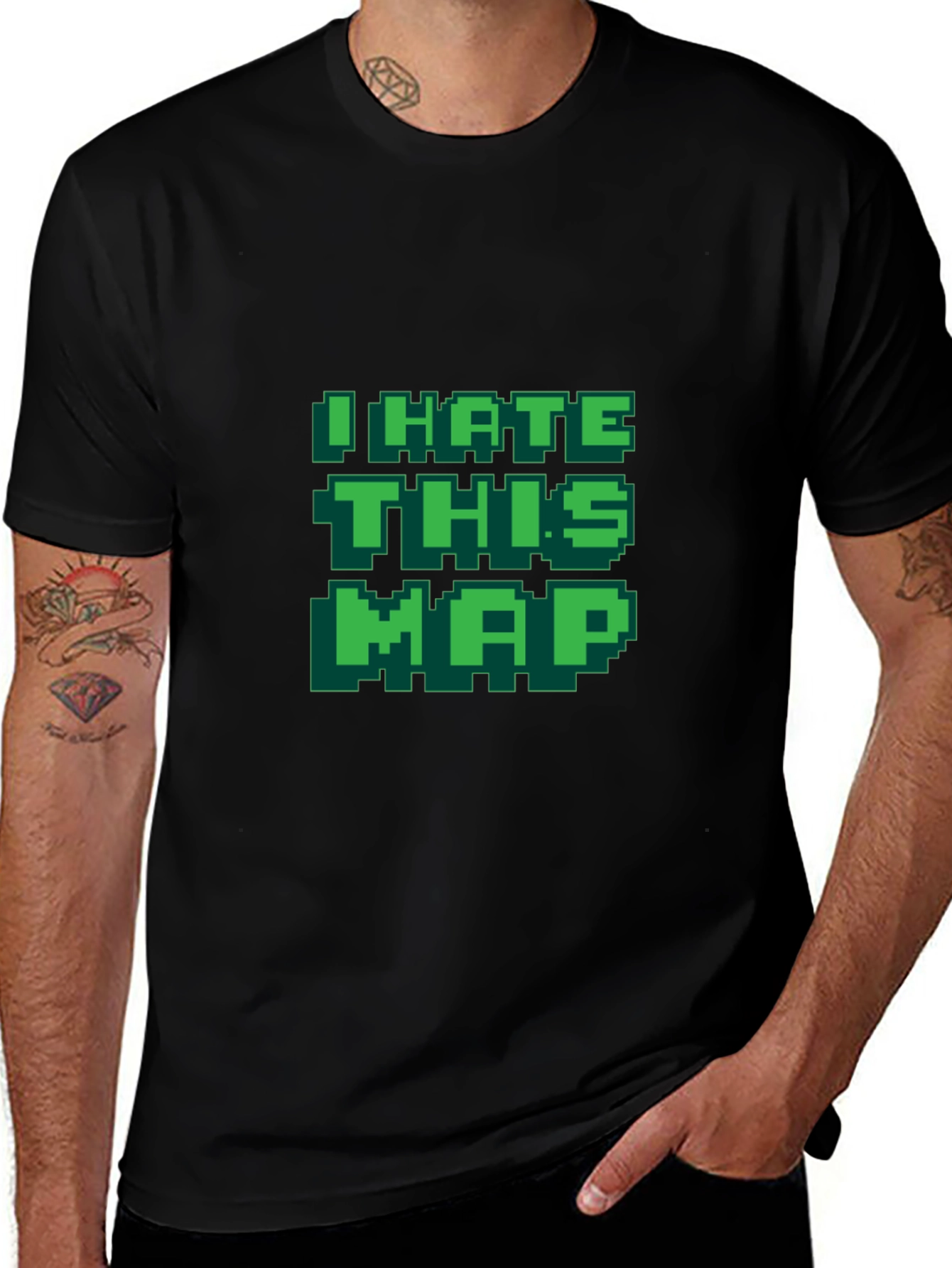 I Hate This Map T-Shirt Funny Gamer Tee