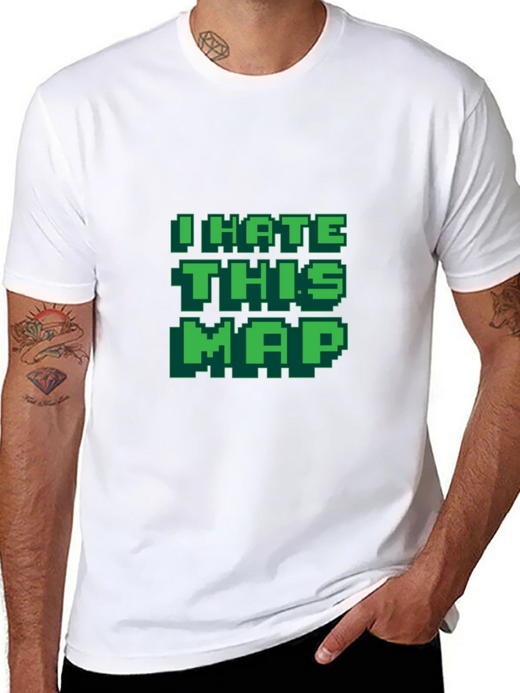 I Hate This Map T-Shirt Funny Gamer Tee
