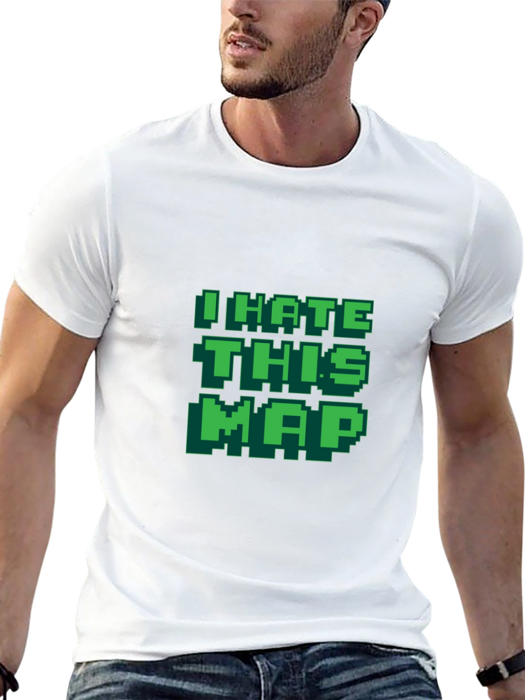 I Hate This Map T-Shirt Funny Gamer Tee