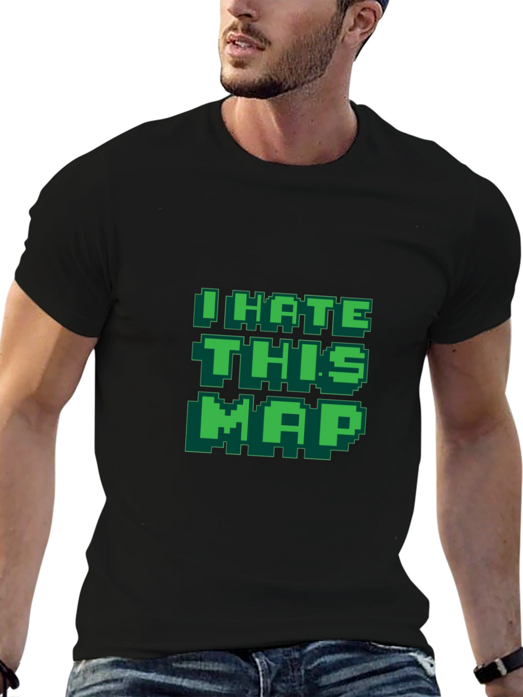 I Hate This Map T-Shirt Funny Gamer Tee