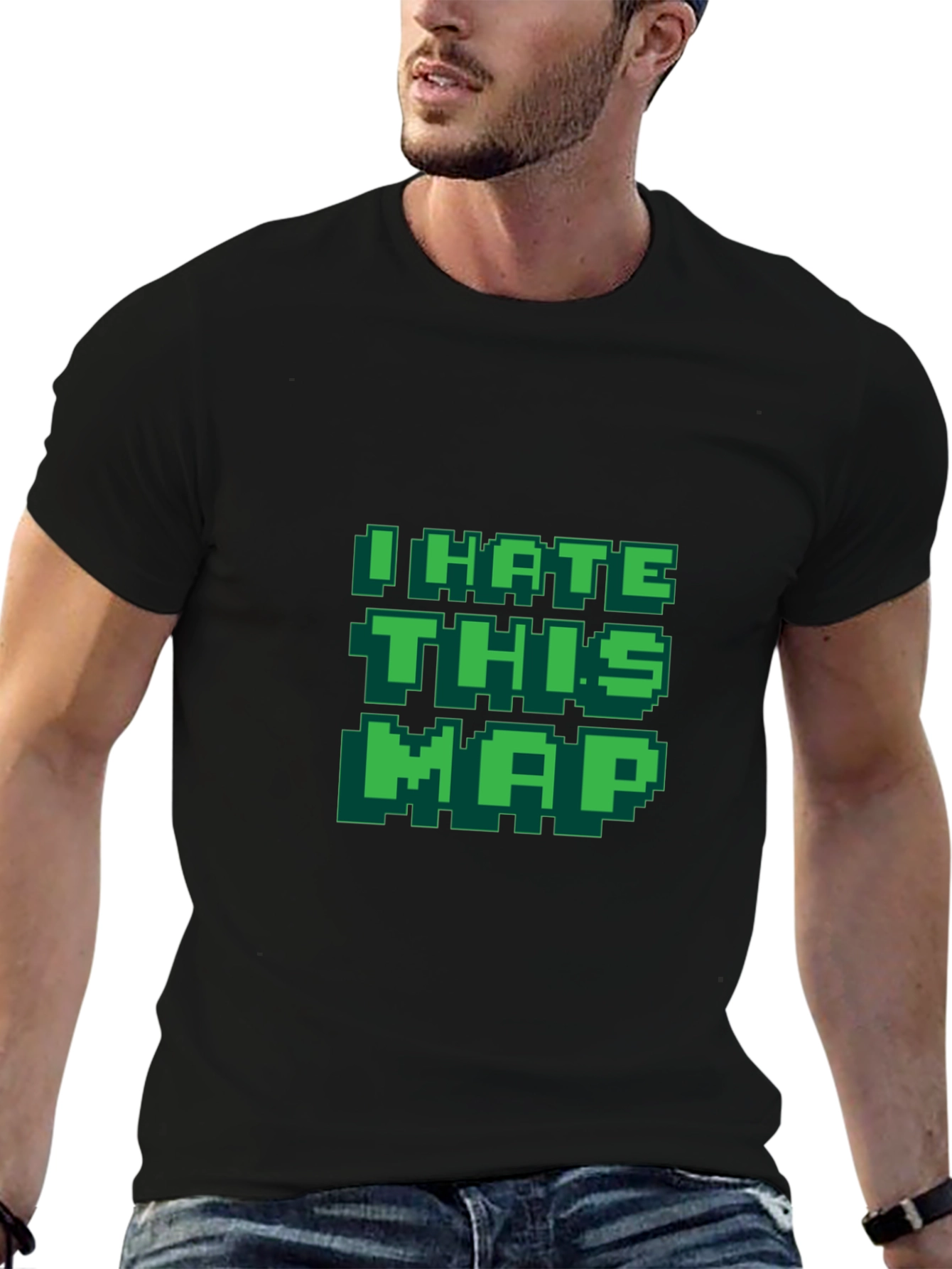 I Hate This Map T-Shirt Funny Gamer Tee
