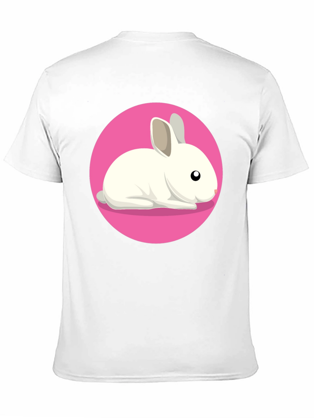 Cute Rabbit Graphic Tee - Black Unisex T-Shirt