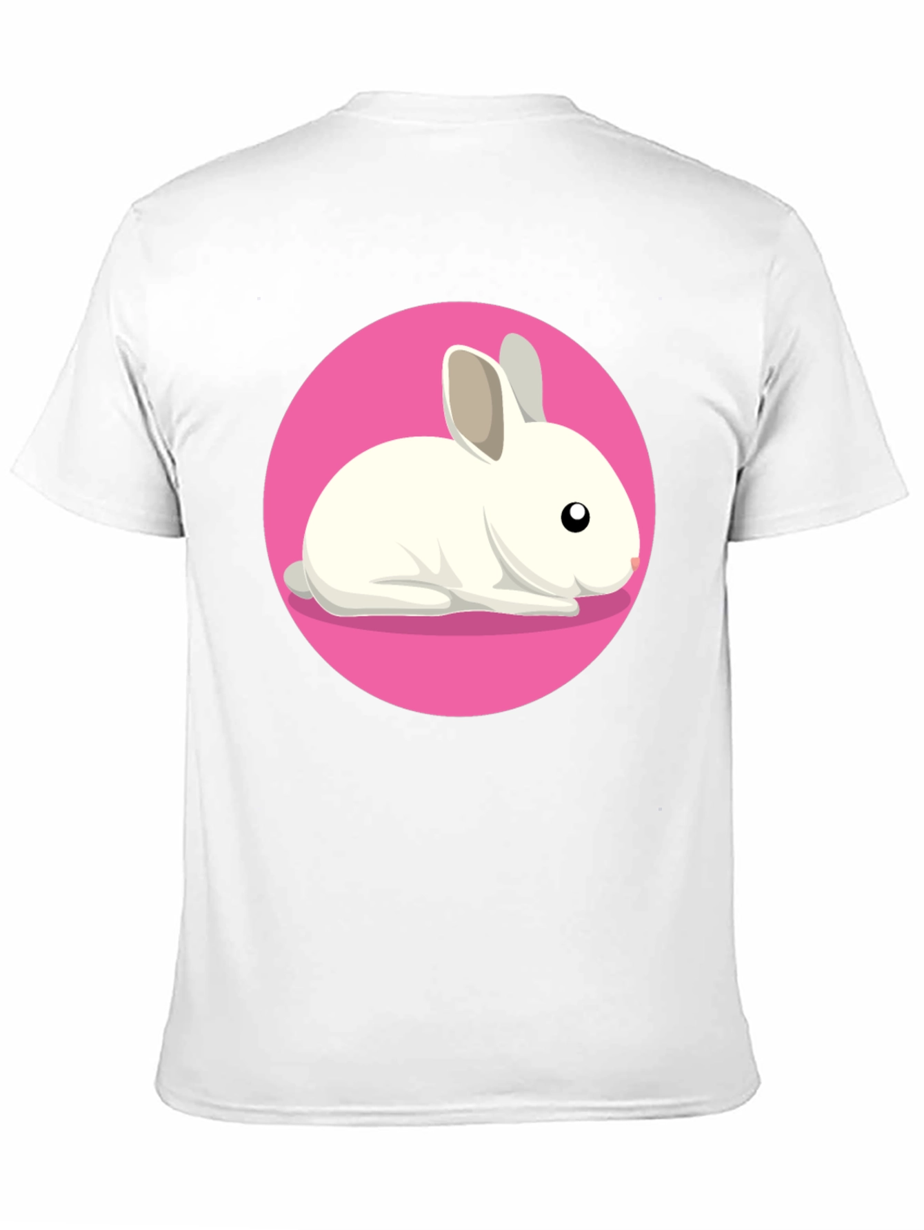 Cute Rabbit Graphic Tee - Black Unisex T-Shirt