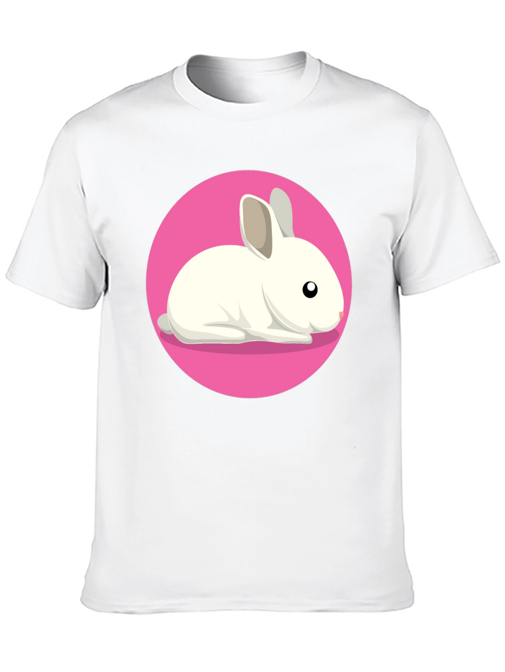 Cute Rabbit Graphic Tee - Black Unisex T-Shirt