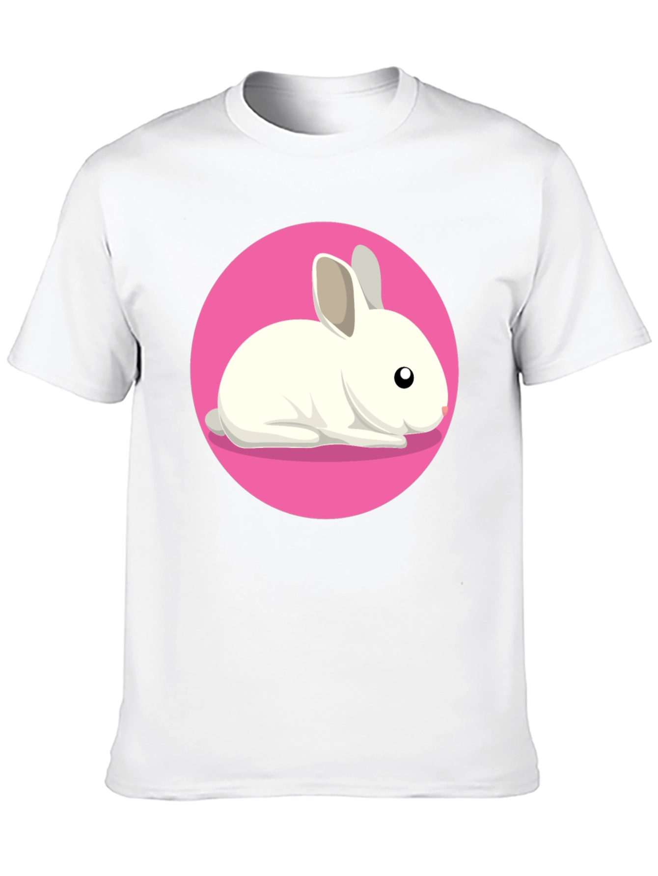 Cute Rabbit Graphic Tee - Black Unisex T-Shirt