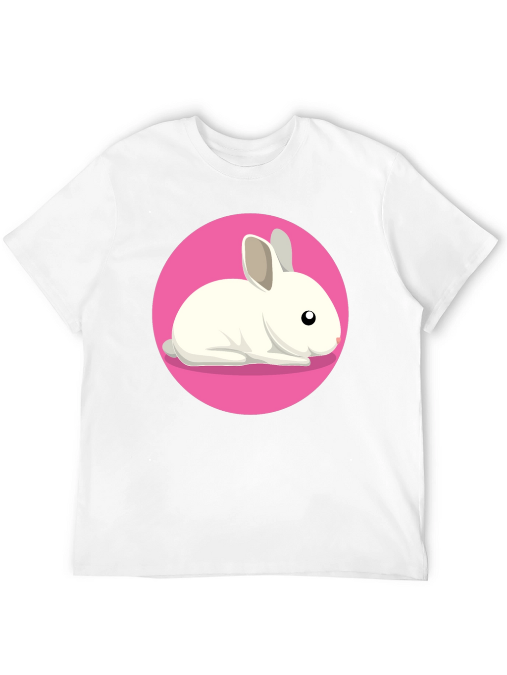 Cute Rabbit Graphic Tee - Black Unisex T-Shirt