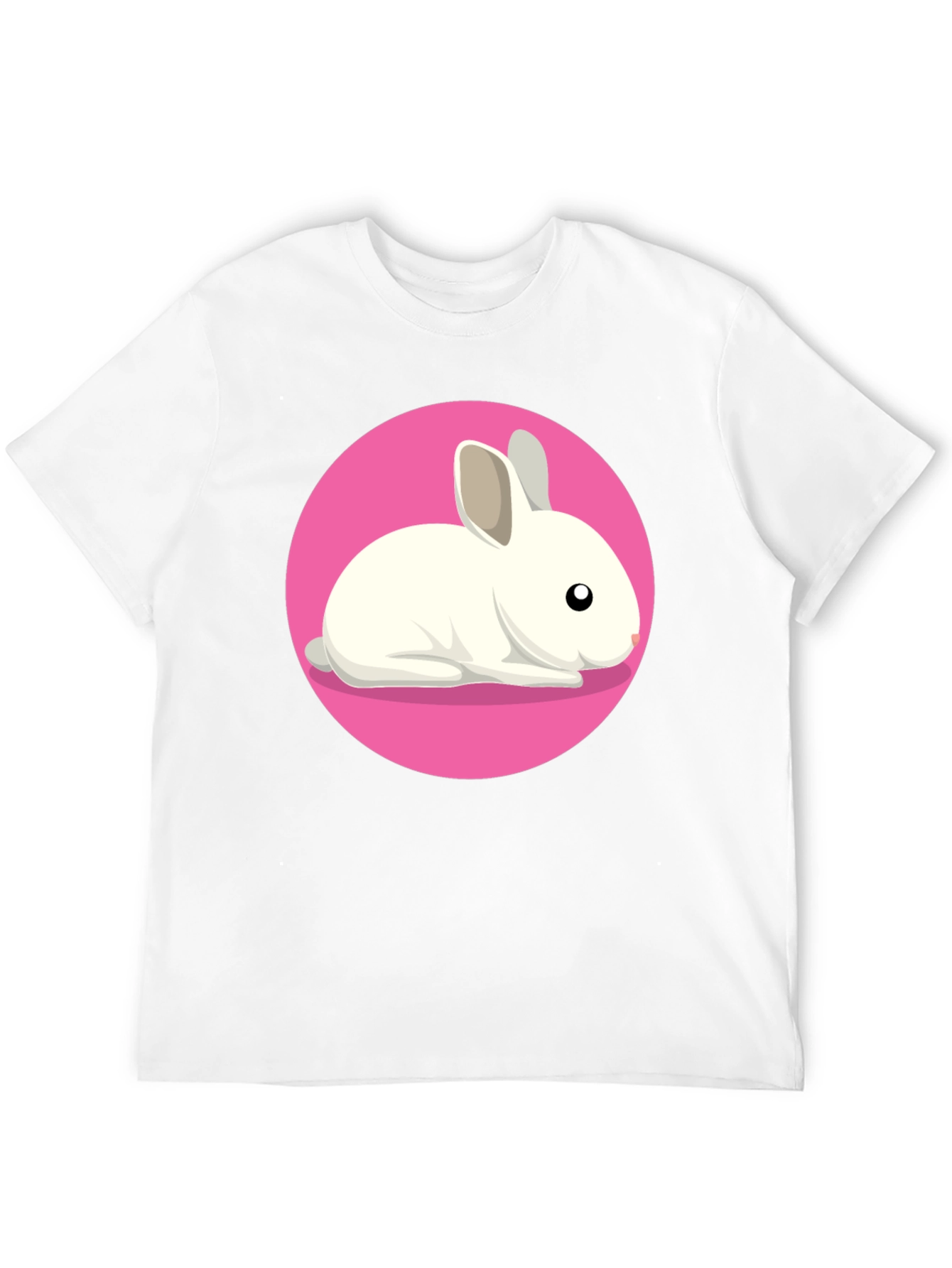 Cute Rabbit Graphic Tee - Black Unisex T-Shirt