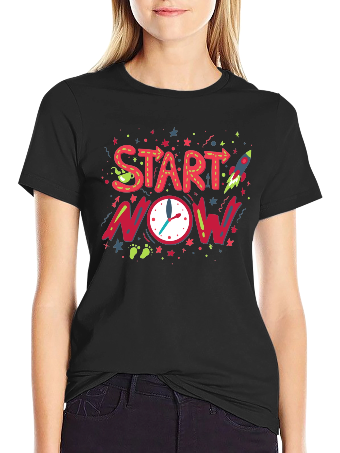 Start Now Graphic Tee - Motivational Design