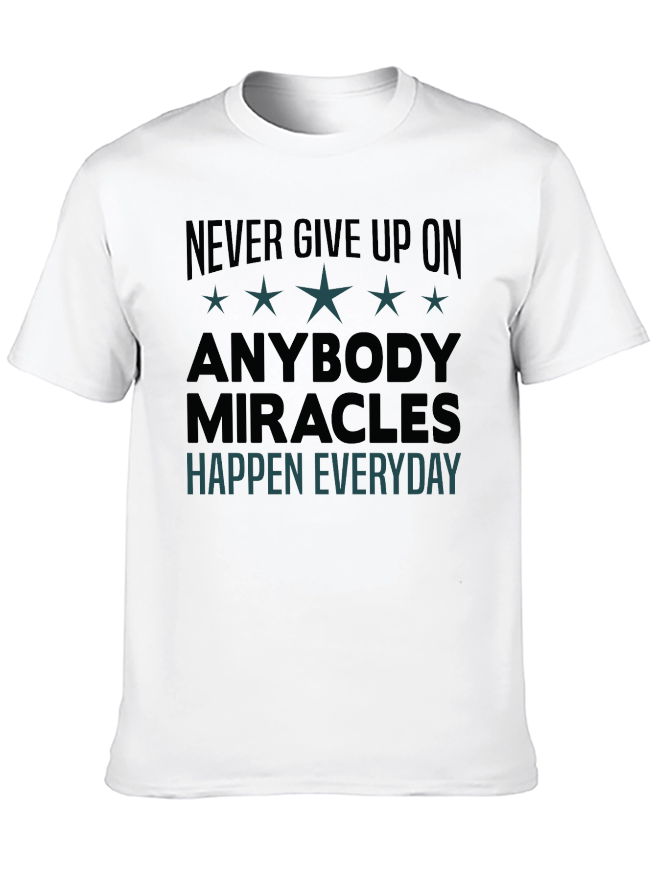Inspirational Graphic Tee: Never Give Up