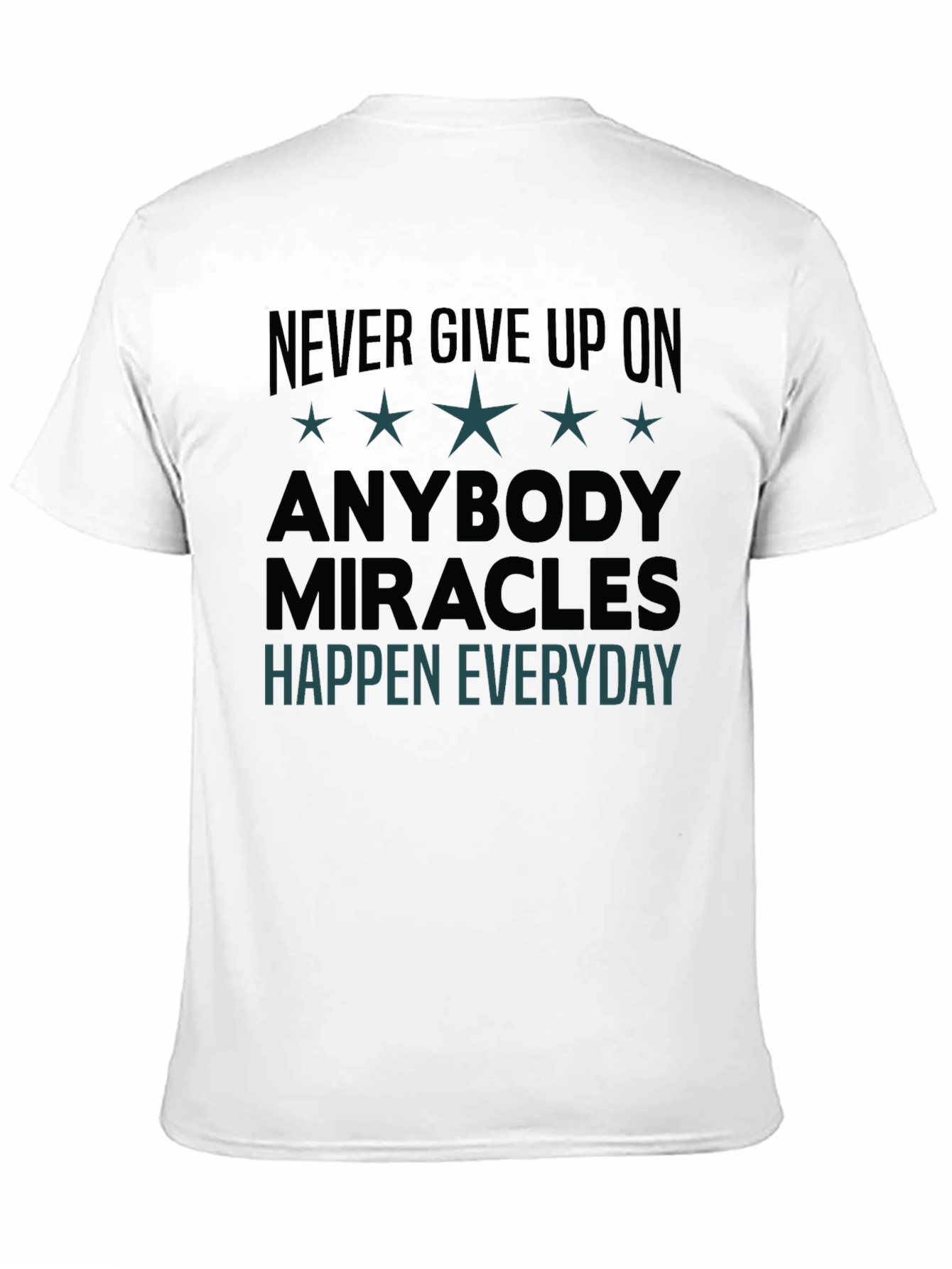 Inspirational Graphic Tee: Never Give Up