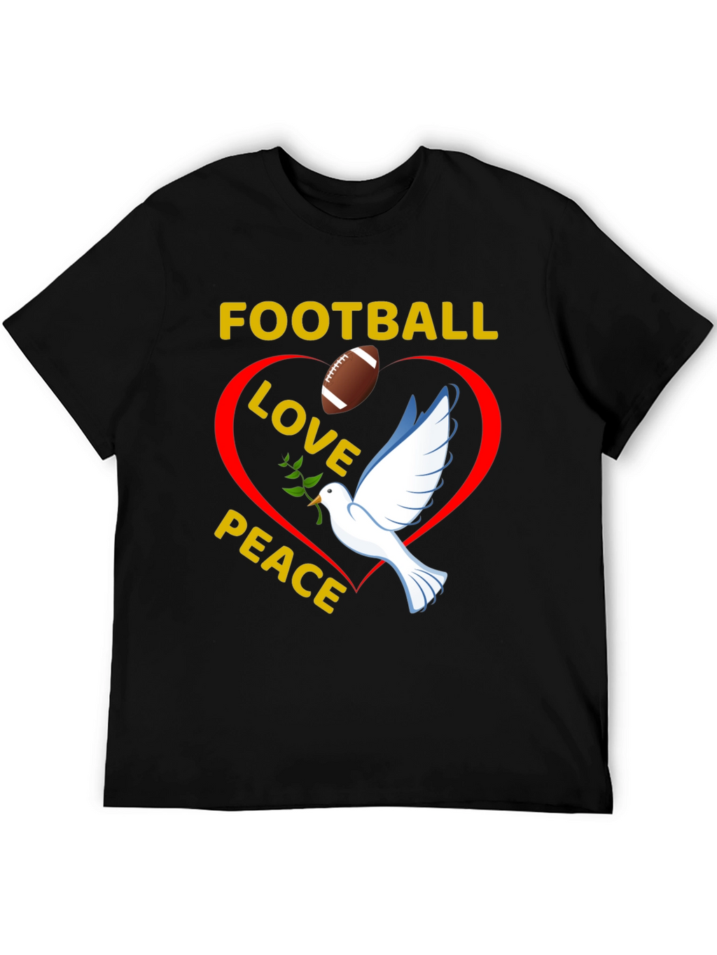Football Love Peace T-Shirt