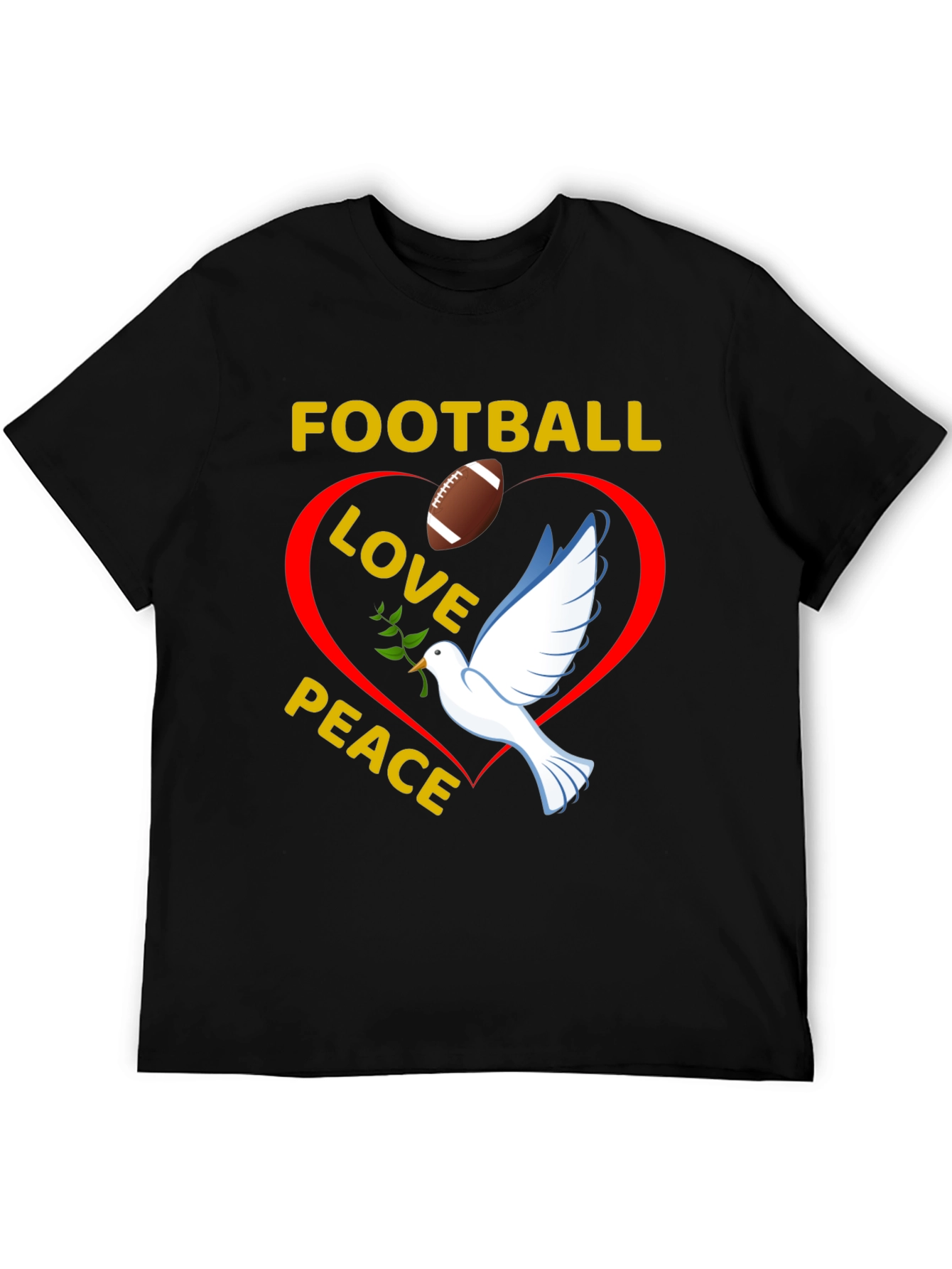 Football Love Peace T-Shirt