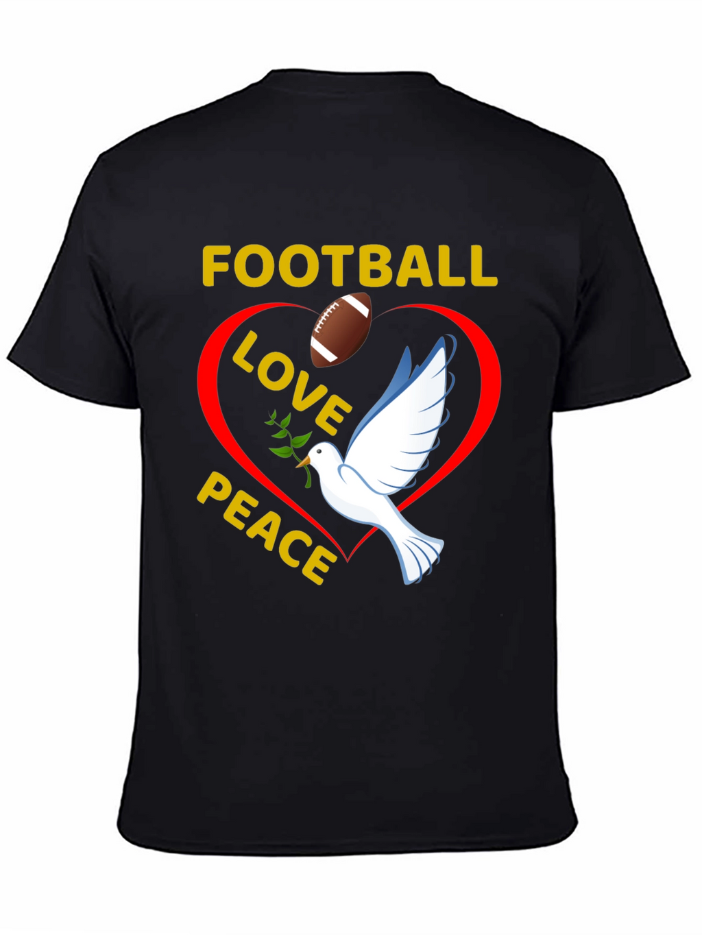 Football Love Peace T-Shirt