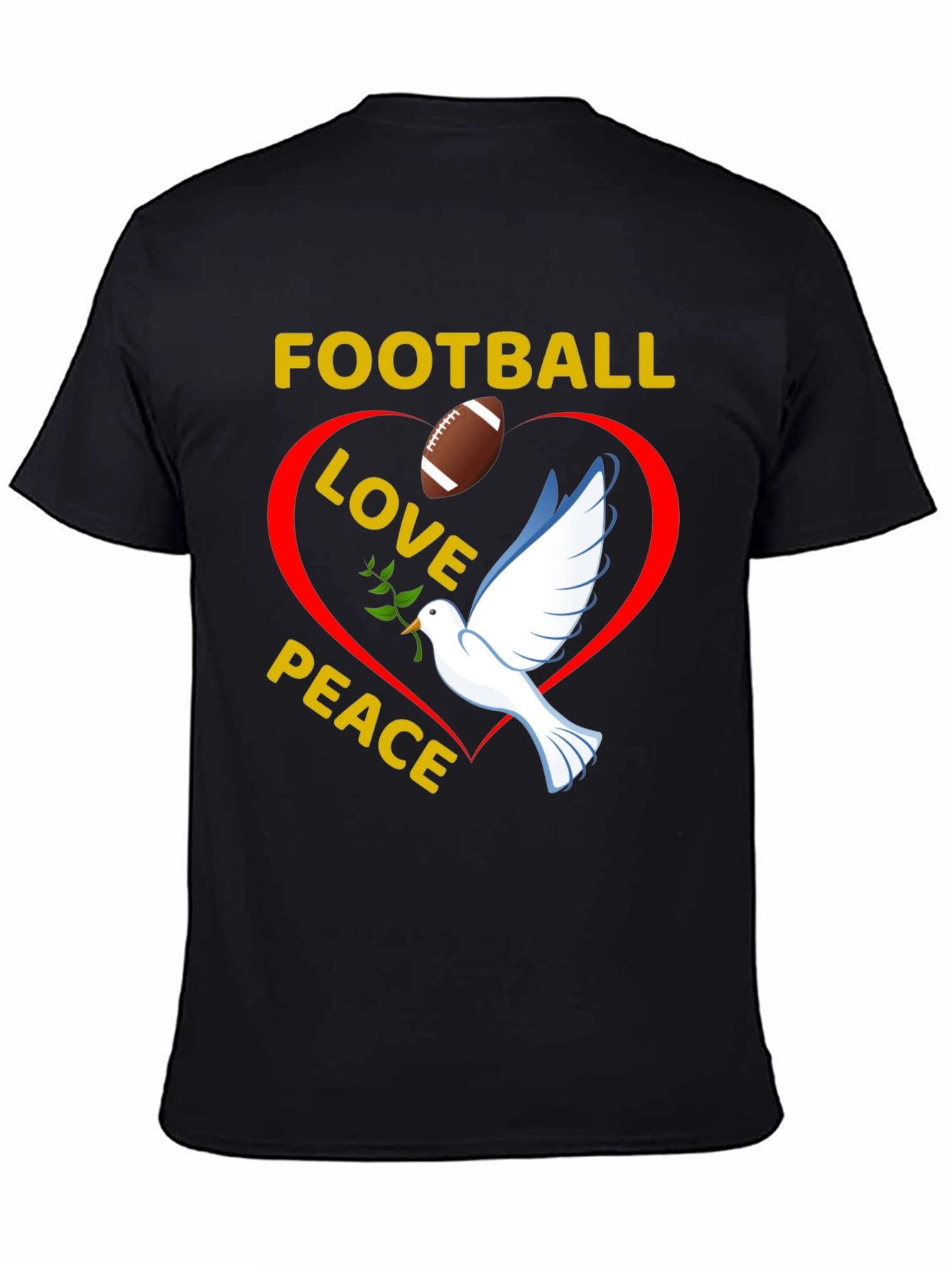 Football Love Peace T-Shirt