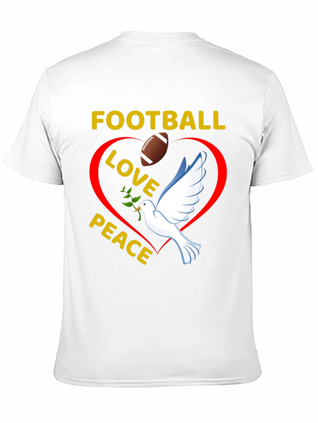 Football Love Peace T-Shirt