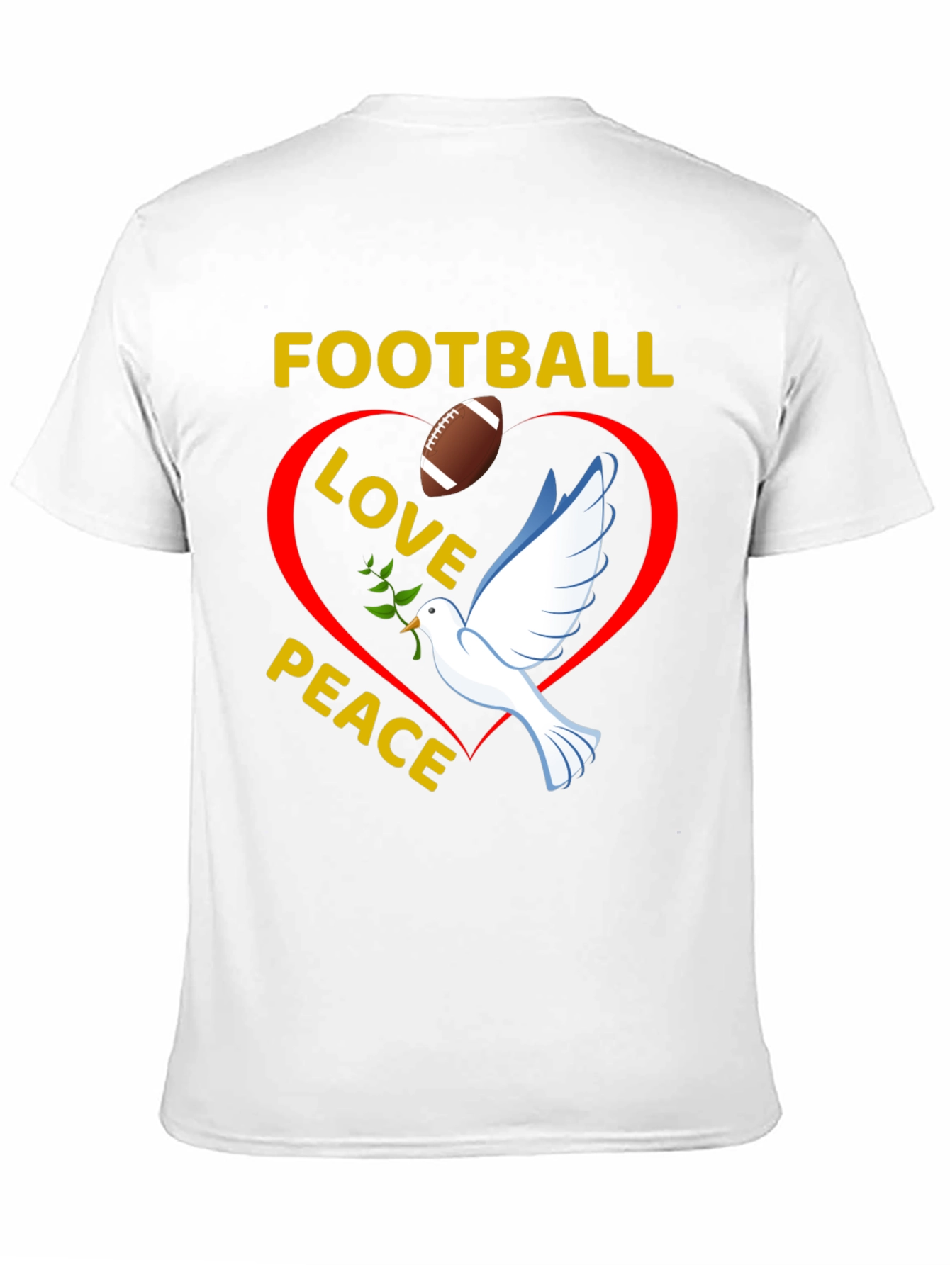 Football Love Peace T-Shirt