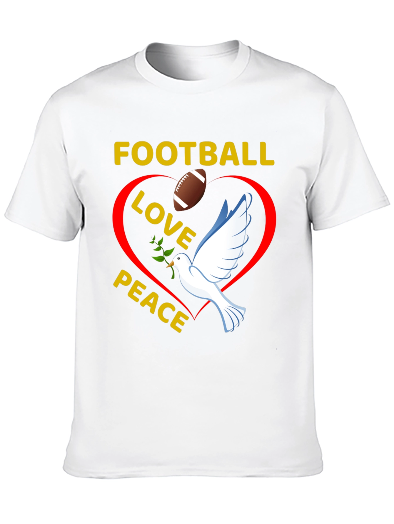 Football Love Peace T-Shirt