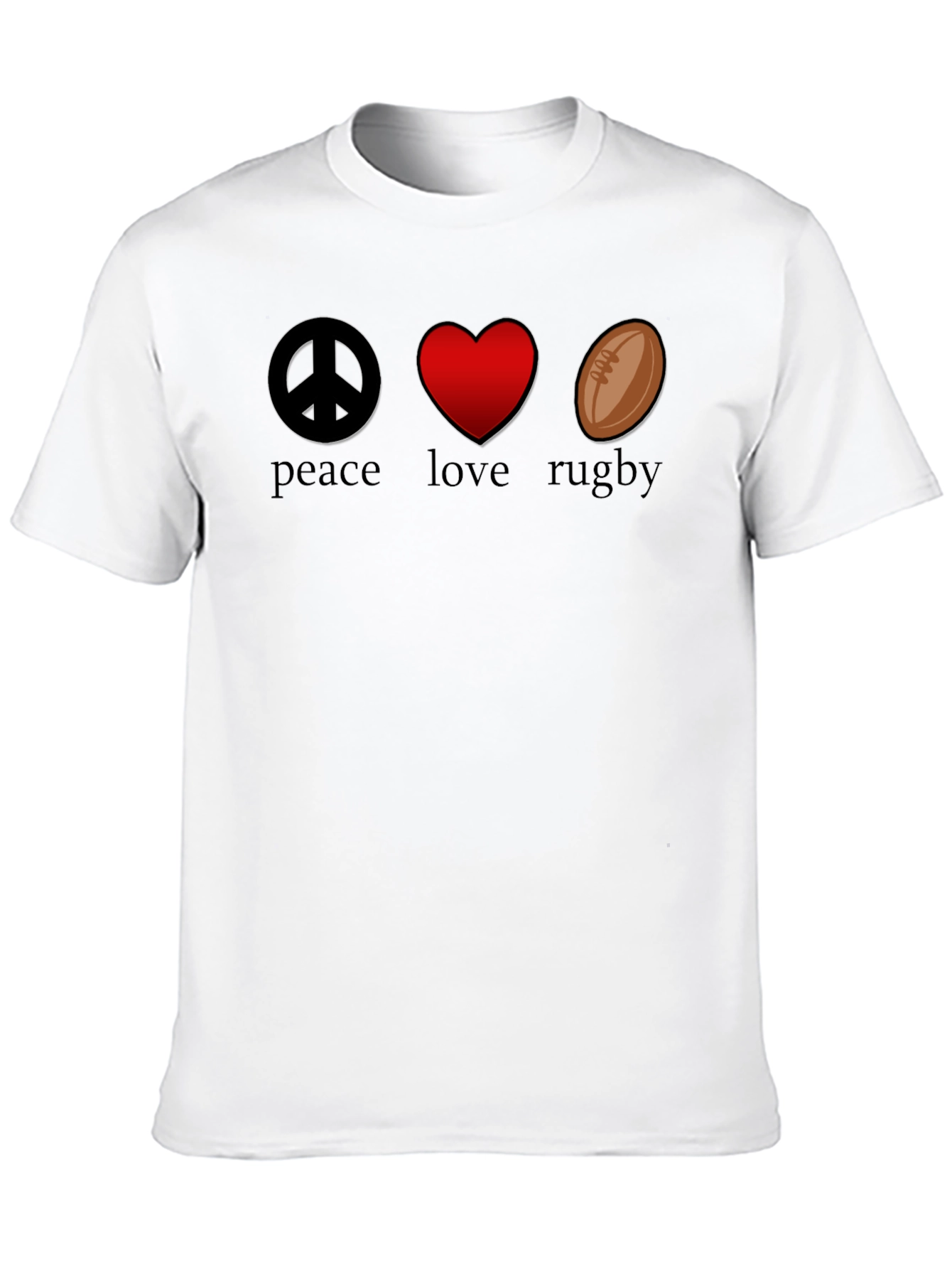 Peace Love Rugby Graphic T-Shirt