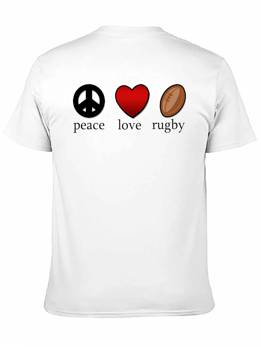 Peace Love Rugby Graphic T-Shirt