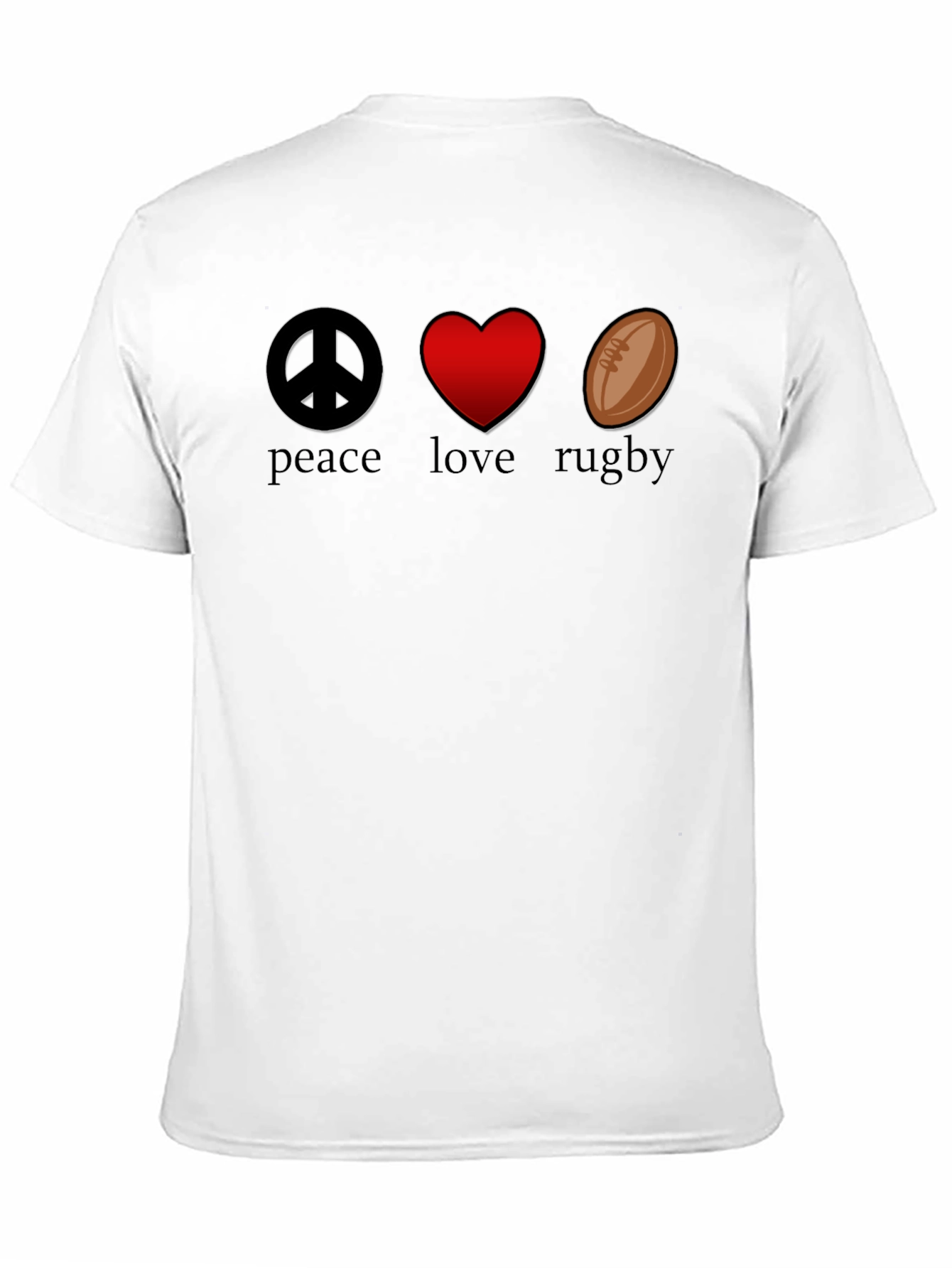 Peace Love Rugby Graphic T-Shirt
