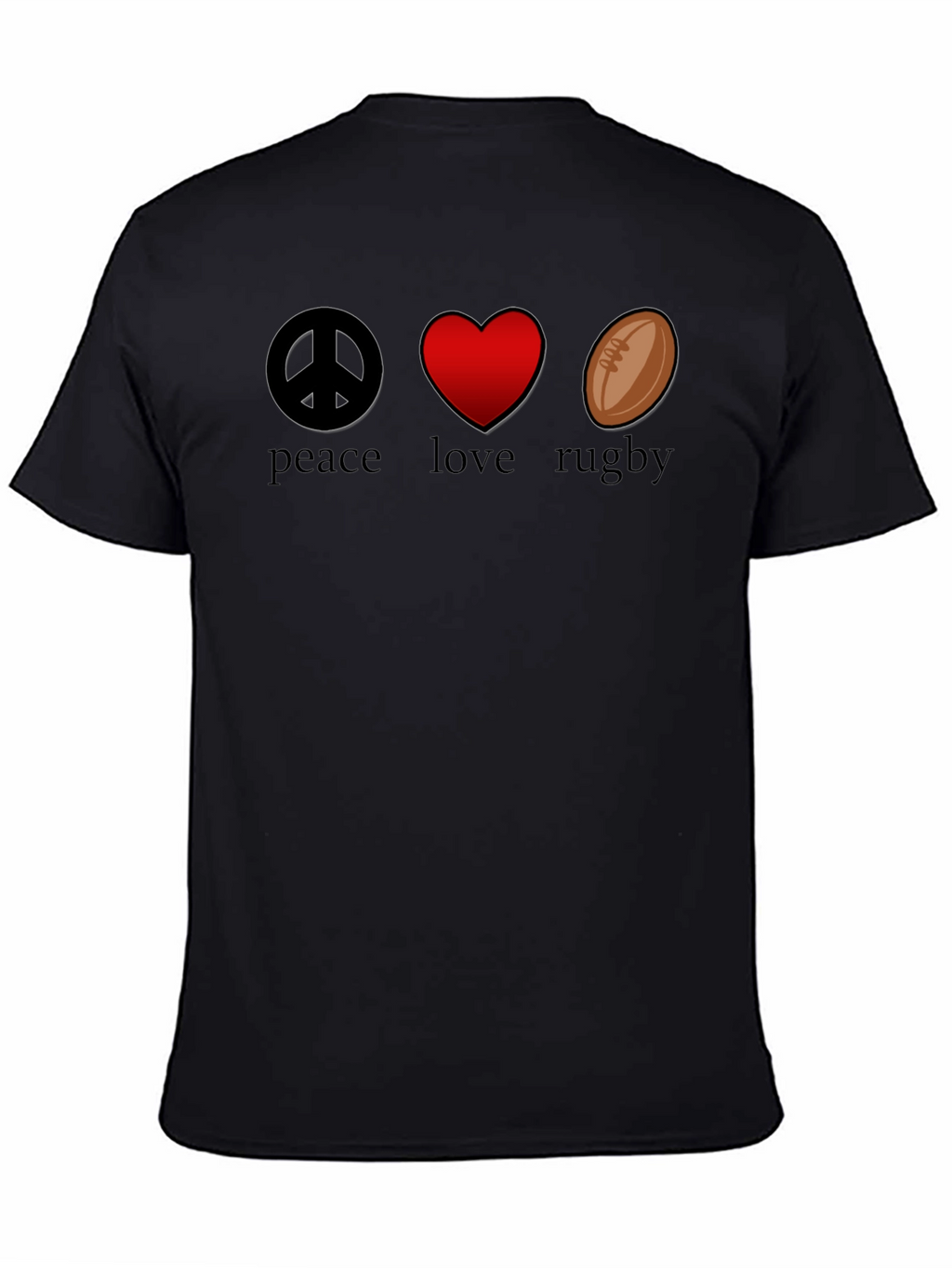 Peace Love Rugby Graphic T-Shirt