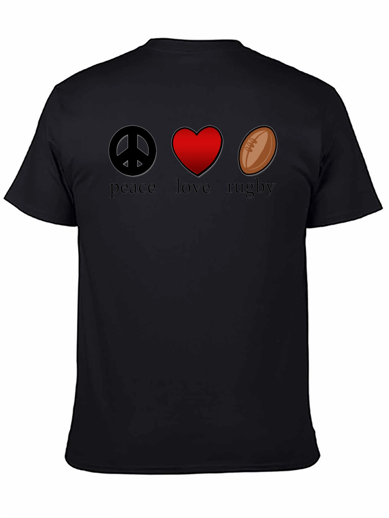 Peace Love Rugby Graphic T-Shirt